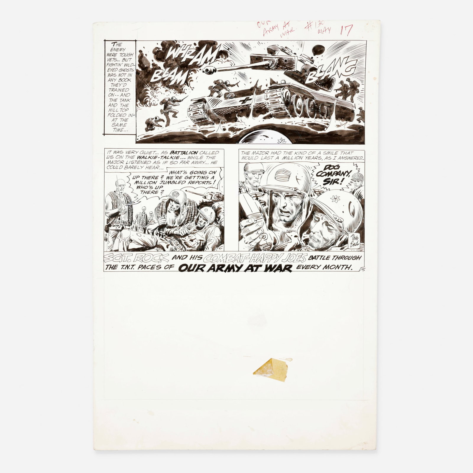 Joe Kubert, Our Army at War #130 Story Page 17 Original Art (DC Comics, 1963) (1 of 1)