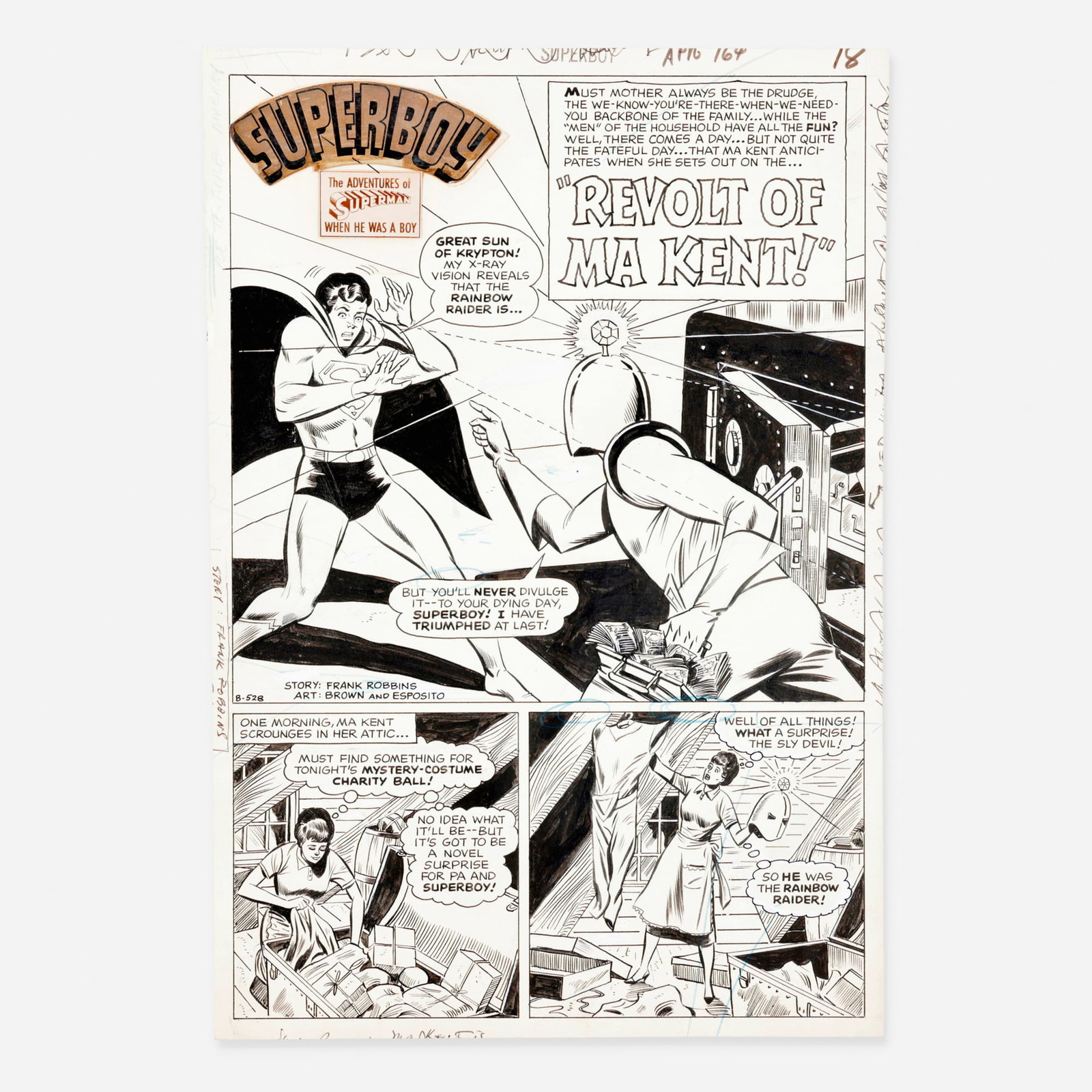 Bob Brown and Mike Esposito, Superboy #164 Story Page 18 Original Art (DC Comics, 1970) (1 of 1)
