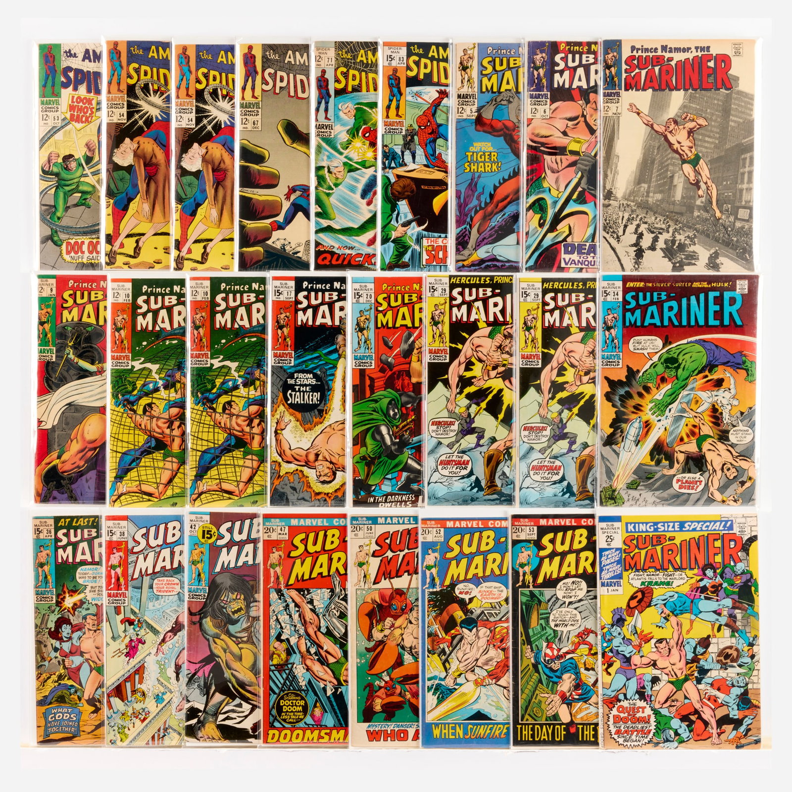 25 Marvel Amazing Spider-Man and Sub-Mariner Comic Group (1 of 1)