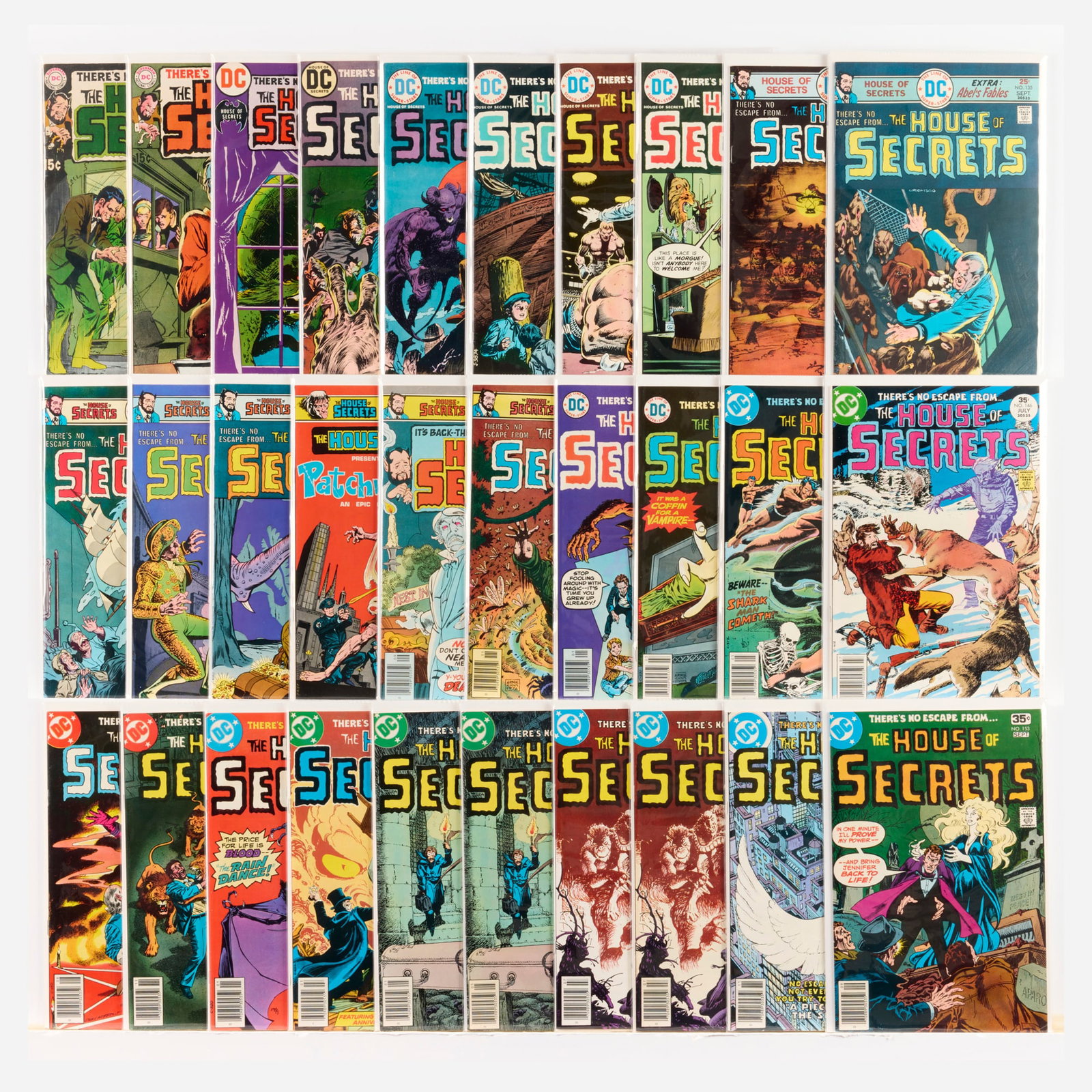 30 DC Comics House of Secrets #85-#153 Group: 30 DC Comics House of Secrets #85-#153 Group USA, 20th Century Group includes: DC Comics House of Secrets #85, #87, #101, #107, #129, #130, #132-#138, #140-#150, #151 (x2), #152 (x2), #153 (Grades