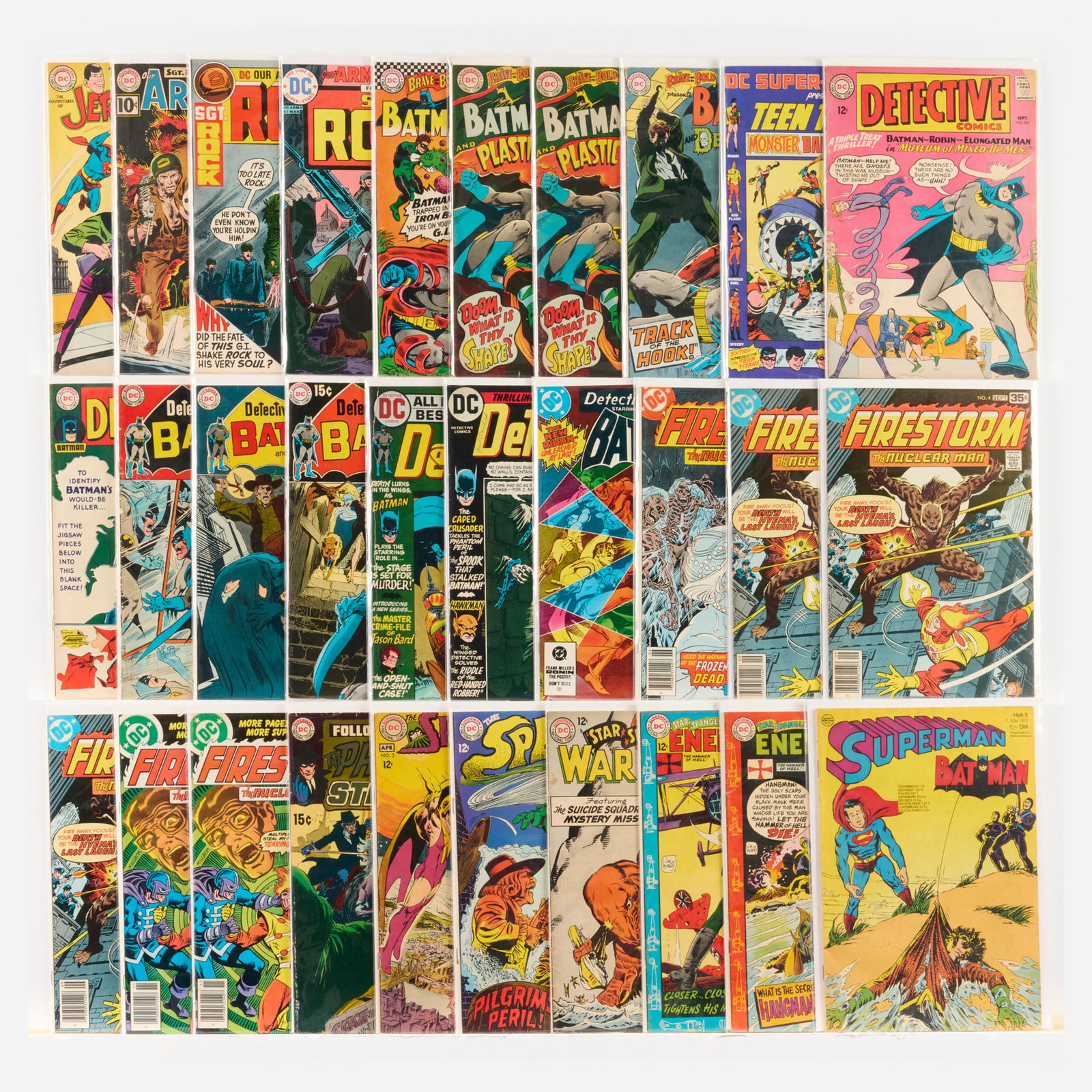 30 DC Comics Mixed Title Group: 30 DC Comics Mixed Title Group USA, Gemany, 20th Century Group includes: DC Comics Adventures of Jerry Lewis #105 (3.0-3.5 detached centerfold); Brave and the Bold #69, #76 (Grades range 3.5-4.5),