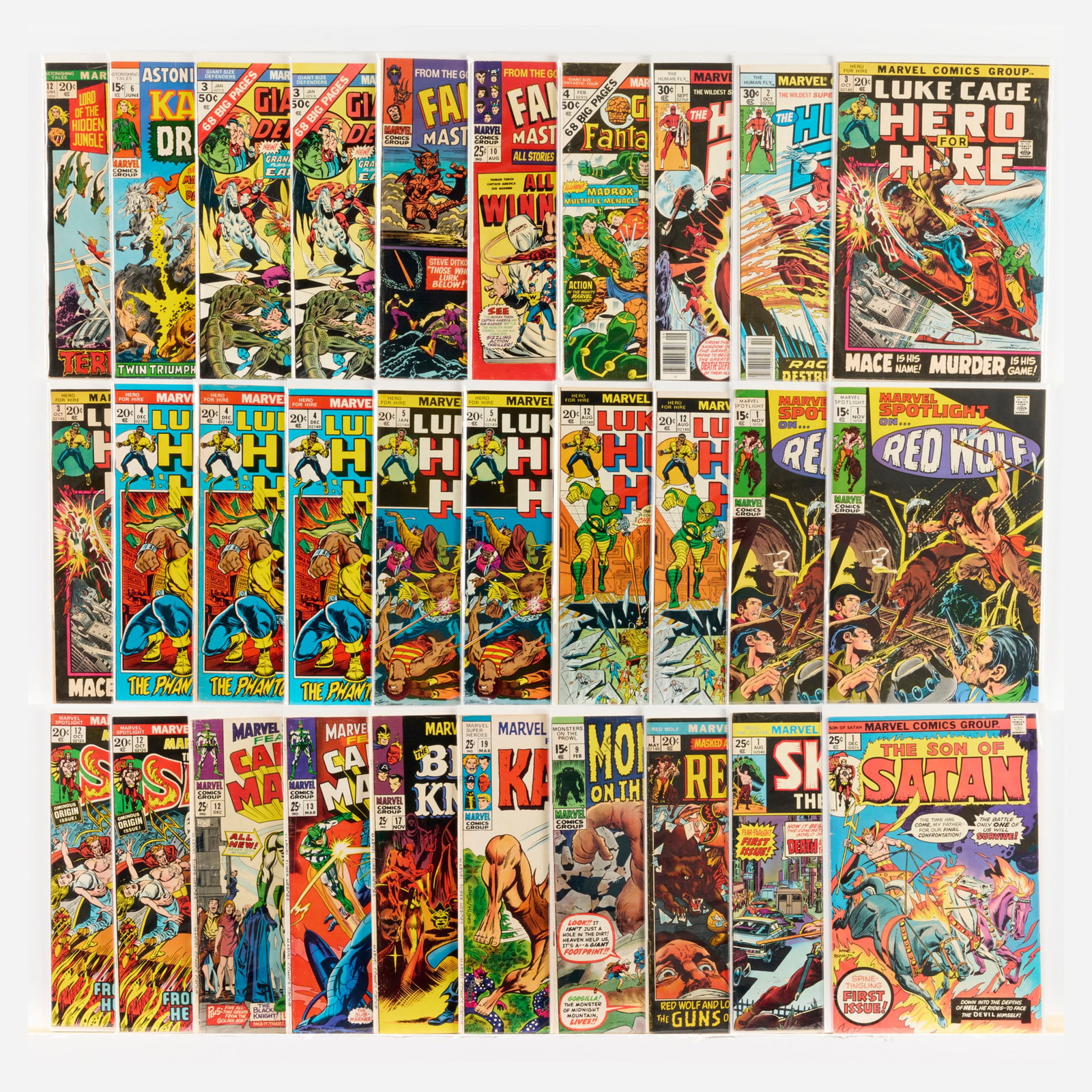 30 Marvel Comics Mixed Title Group: 30 Marvel Comics Mixed Title Group USA, 20th Century Group includes: Marvel Comics Astonishing Tales #6 (5.0-7.0), #12 (4.0-6.0); Fantasy Masterpieces #2, #10; Giant-Size Defenders #3 (x3) (Gr