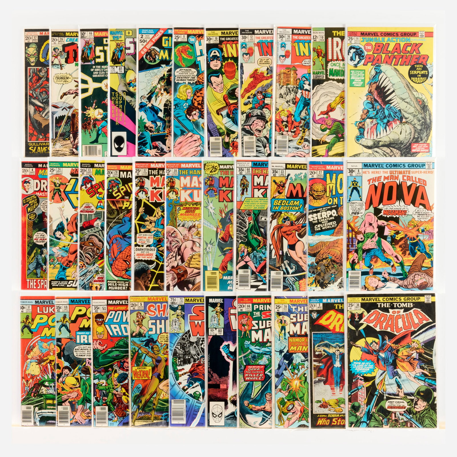 32 Marvel Comics Mixed Title Group: 32 Marvel Comics Mixed Title Group USA, 20th Century Group includes: Marvel Comics Creatures on the Loose #17, #26; Doctor Strange #46, #81; Giant-Size Man Thing #2; Human Torch #8;