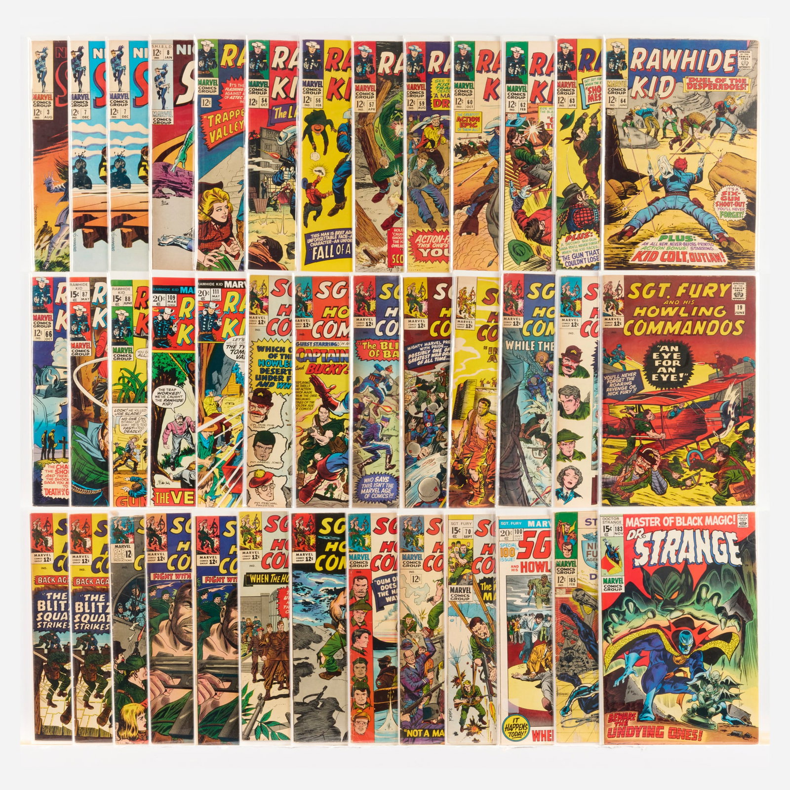 39 Marvel Comics Mixed Title Group: 39 Marvel Comics Mixed Title Group USA, 20th Century Group includes: Marvel Comics Nick Fury, Agent of S.H.I.E.L.D. #3, #7 (Grades range 3.0-4.0), #7, #8 (Grades range 4.0-6.0); Rawhide Kid #51, #54