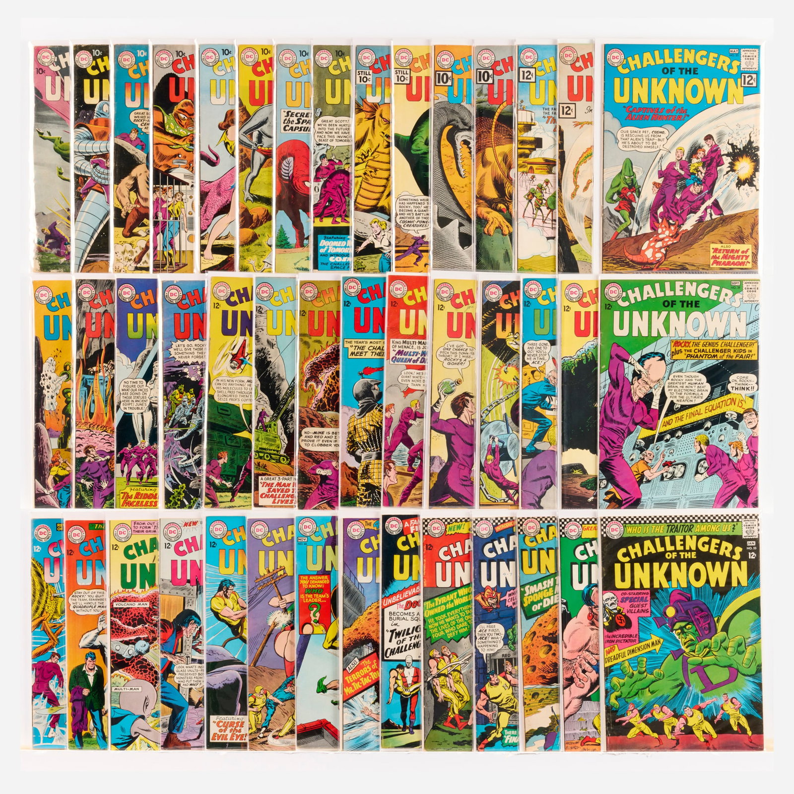 43 DC Comics Challengers of the Unknown #11-#53 Group: 43 DC Comics Challengers of the Unknown #11-#53 Group USA, 20th Century Group includes: DC Comics Challengers of the Unknown #11-#13 (Grades range 2.5-3.5), #14-#23 (Grades range 4.0-6.0), #24