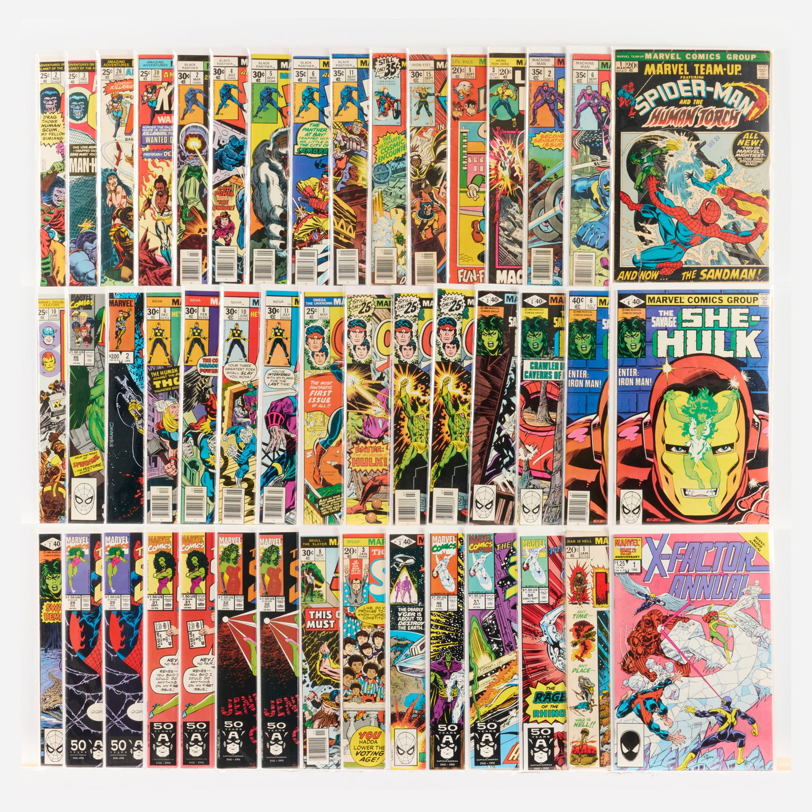 46 Marvel Comics Mixed Title Group: 46 Marvel Comics Mixed Title Group USA, 20th Century Group includes: Marvel Comics Adventures on the Planet of the Apes #2, #3; Amazing Adventures #26, #30; Black Panther #2, #4-#6, #11 (Grades range