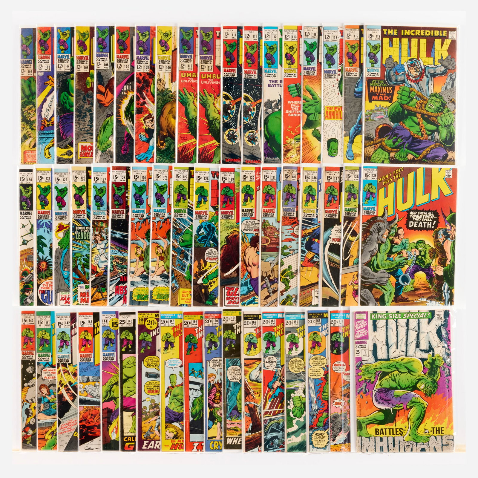 53 Marvel Comics Incredible Hulk #102-#171 Group (1 of 1)