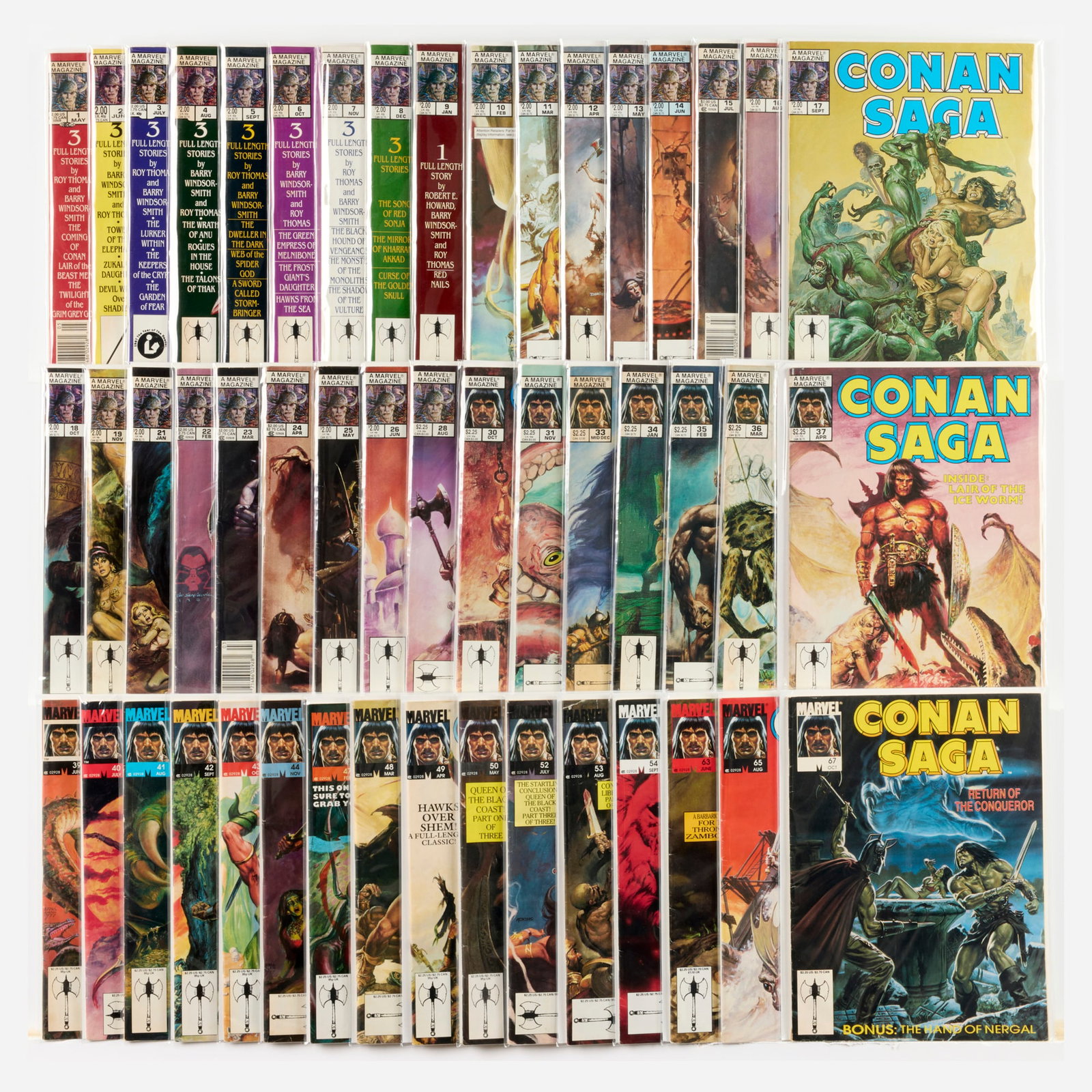 49 Marvel Comics Conan Saga Magazine #1-#67 Group (1 of 1)