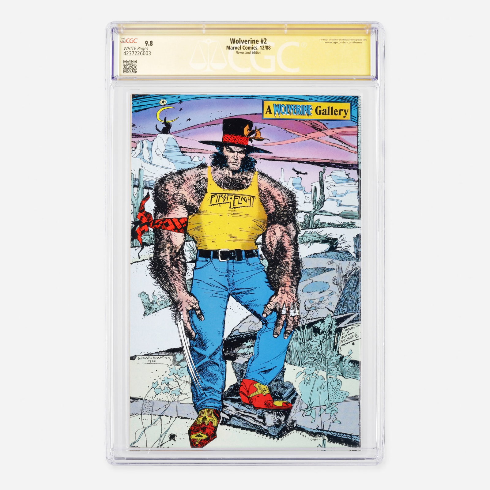 Marvel Comics Wolverine #2 CGC 9.8 Newsstand Signature Series Chris Claremont: Marvel Comics Wolverine #2 CGC 9.8 Newsstand Signature Series Chris Claremont USA, 1988 This Modern Age issue features appearances by Silver Samurai and Jessica Drew, plus a back cover pin-up by Bill