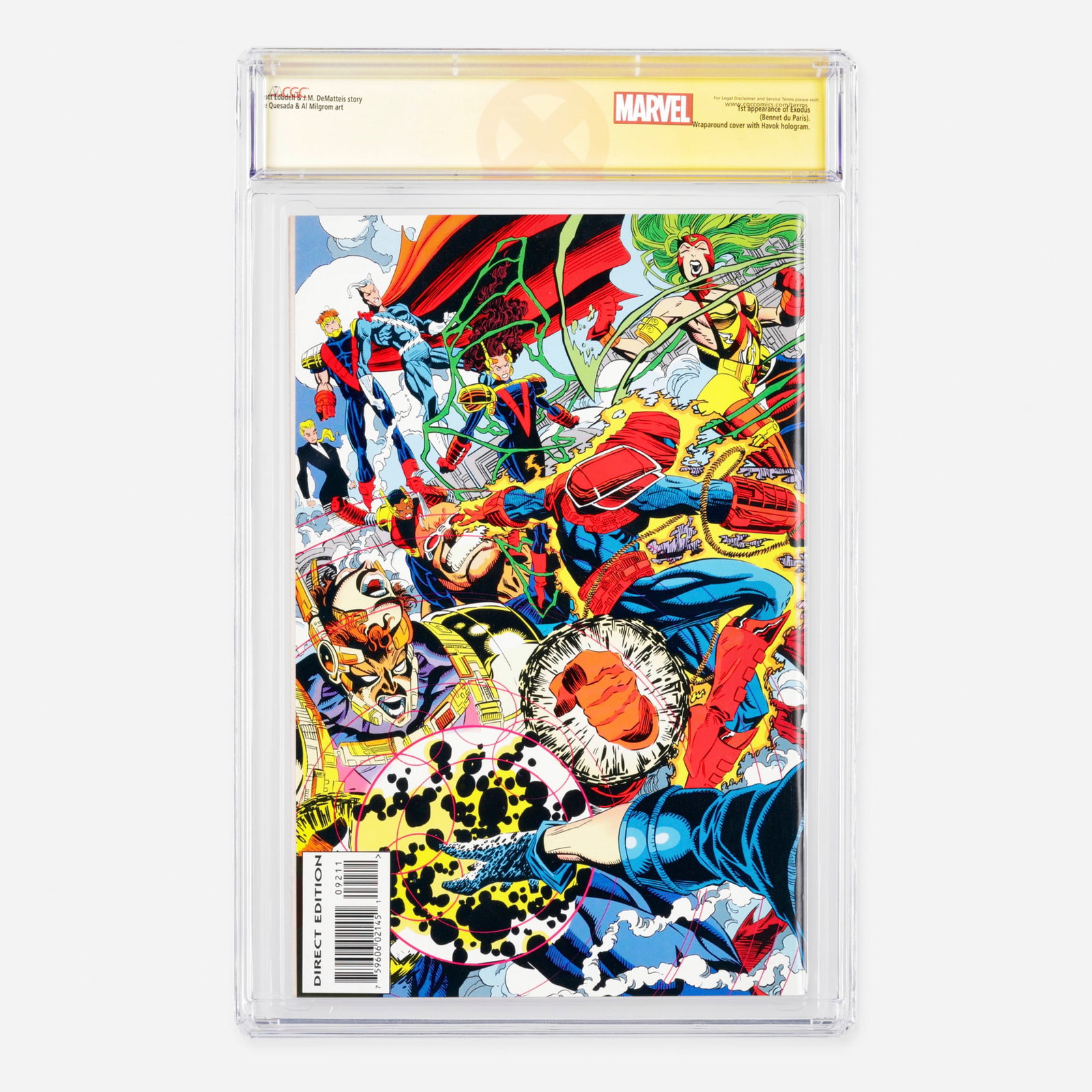 Marvel Comics X-Factor #92 CGC 9.8 Signature Series Al Milgrom: Marvel Comics X-Factor #92 CGC 9.8 Signature Series Al Milgrom USA, 1993 Released during the Modern Age, this milestone issue marks the first appearance of Exodus (Bennet du Paris) and features a stri