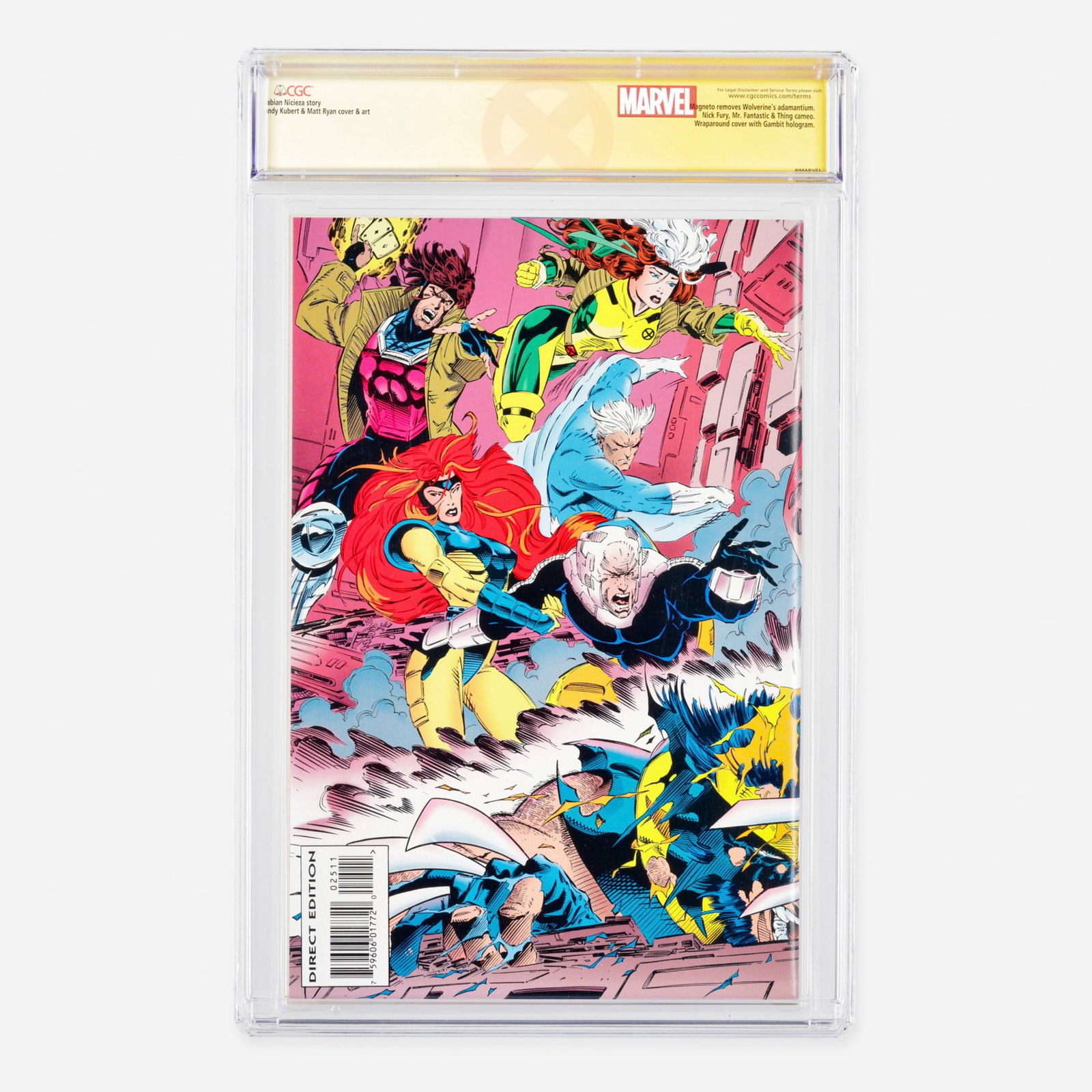 Marvel Comics X-Men #25 CGC 9.8 Signature Series Andy Kubert (1 of 1)