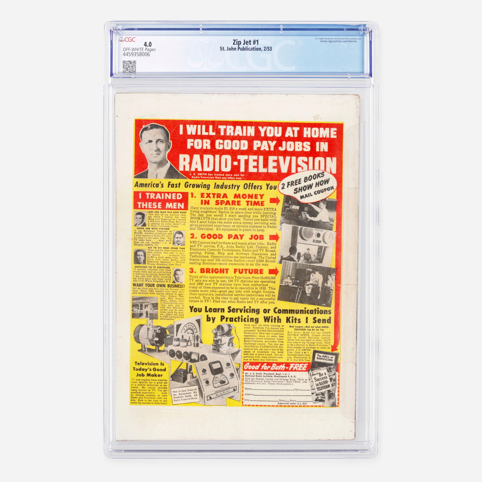 St. John Publication Zip Jet #1 CGC 4.0 (1 of 1)