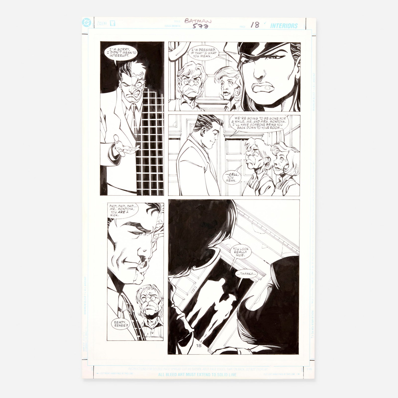 Damion Scott and John Floyd, Batman #572 Story Page 18 Original Art (DC Comics, 1999) (1 of 1)