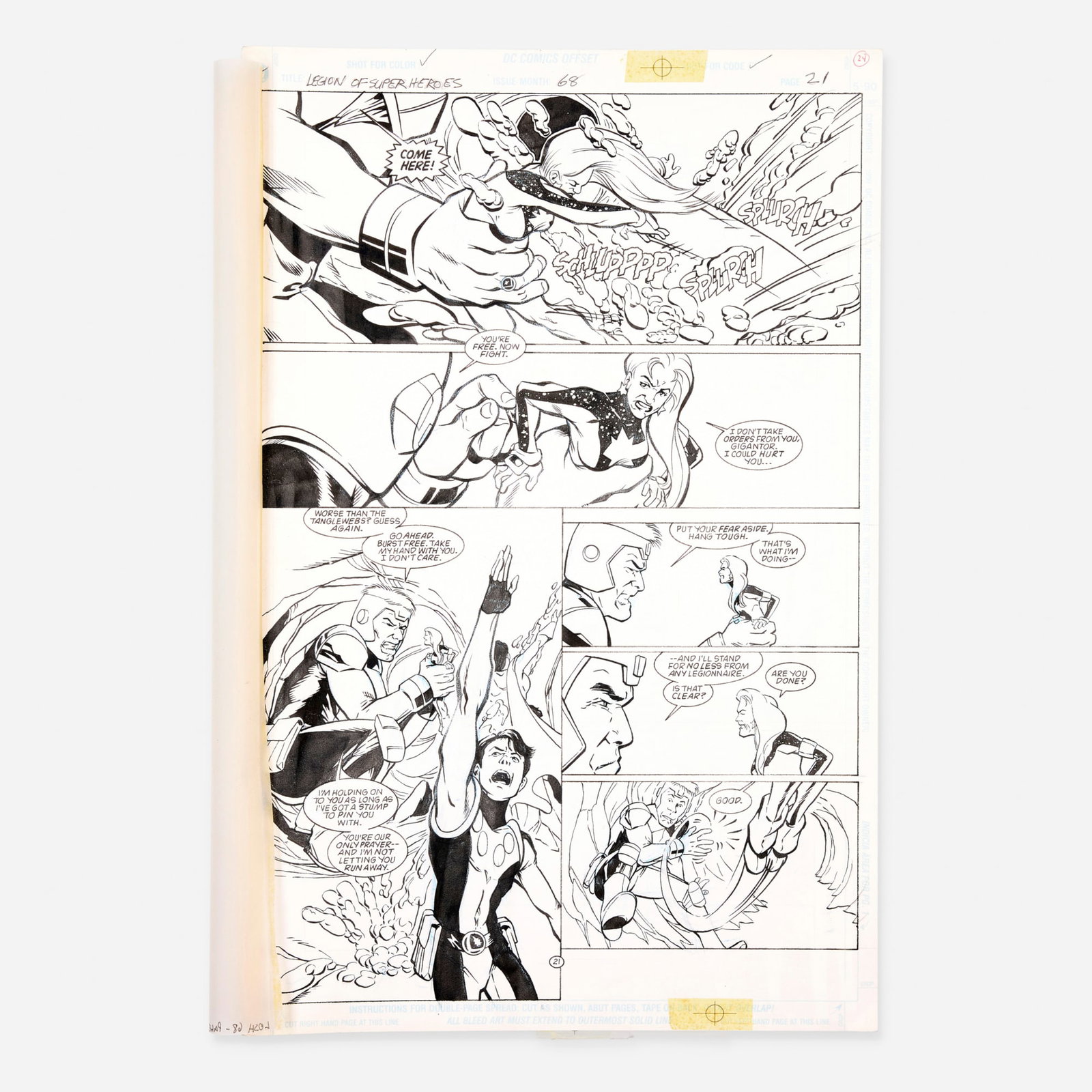 Lee Moder and Ron Boyd, Legion of Super-Heroes #68 Story Page 21 Original Art (DC Comics, 1995) (1 of 1)