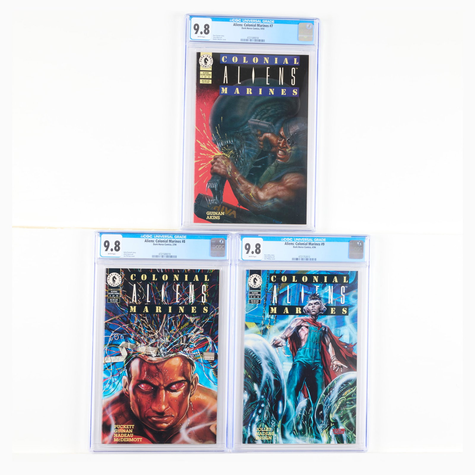 3 Dark Horse Comics Aliens: Colonial Marines #7-#9 CGC 9.8 Group (1 of 2)