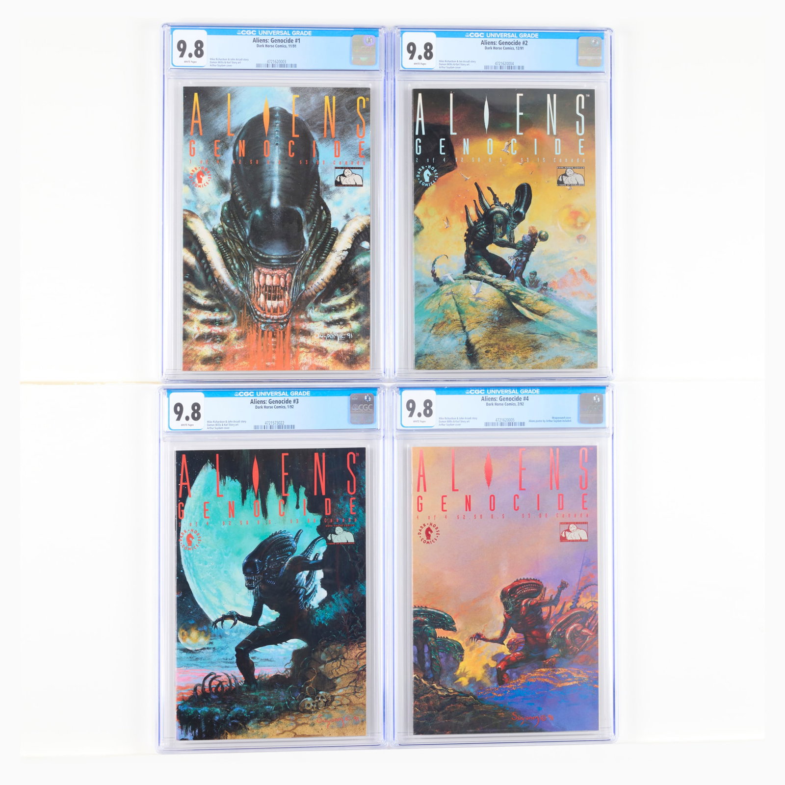 4 Dark Horse Comics Aliens: Genocide #1-#4 CGC 9.8 Group (1 of 2)