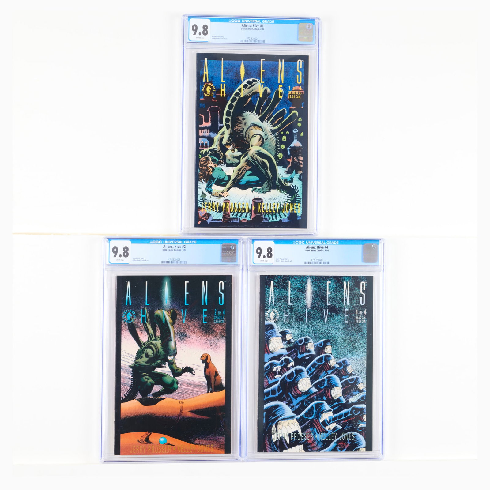3 Dark Horse Comics Aliens: Hive #1, #2 and #4 CGC 9.8 Group (1 of 2)