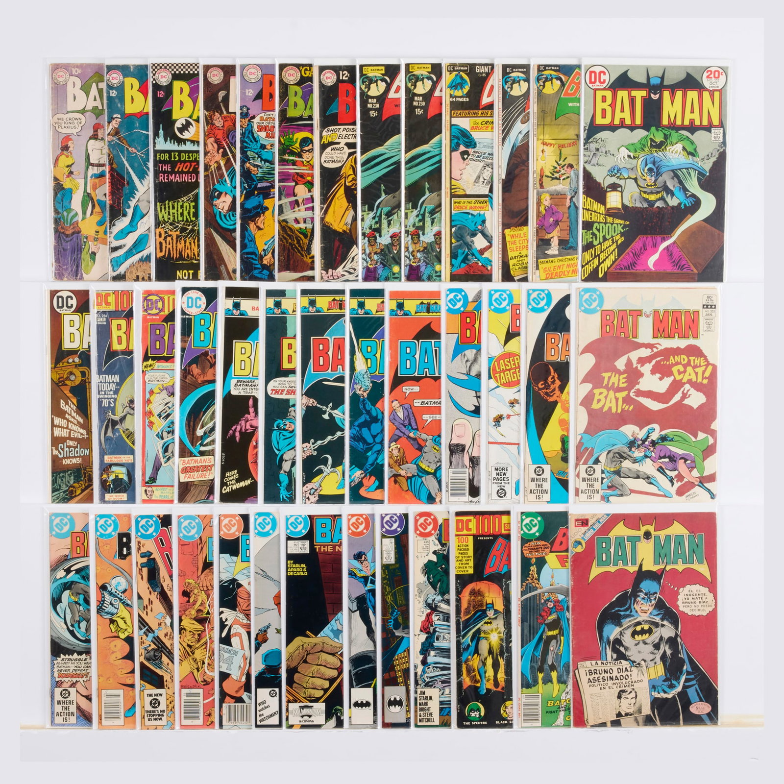39 DC Comics Batman #125-#425 Group: 39 DC Comics Batman #125-#425 Group USA, 20th Century Group includes: DC Comics Batman #125 (1.5), #164, #184, #196, #201, #202, #212, #230 (x2), #233, #236, #239, #252-#254, #260, #265, #266,