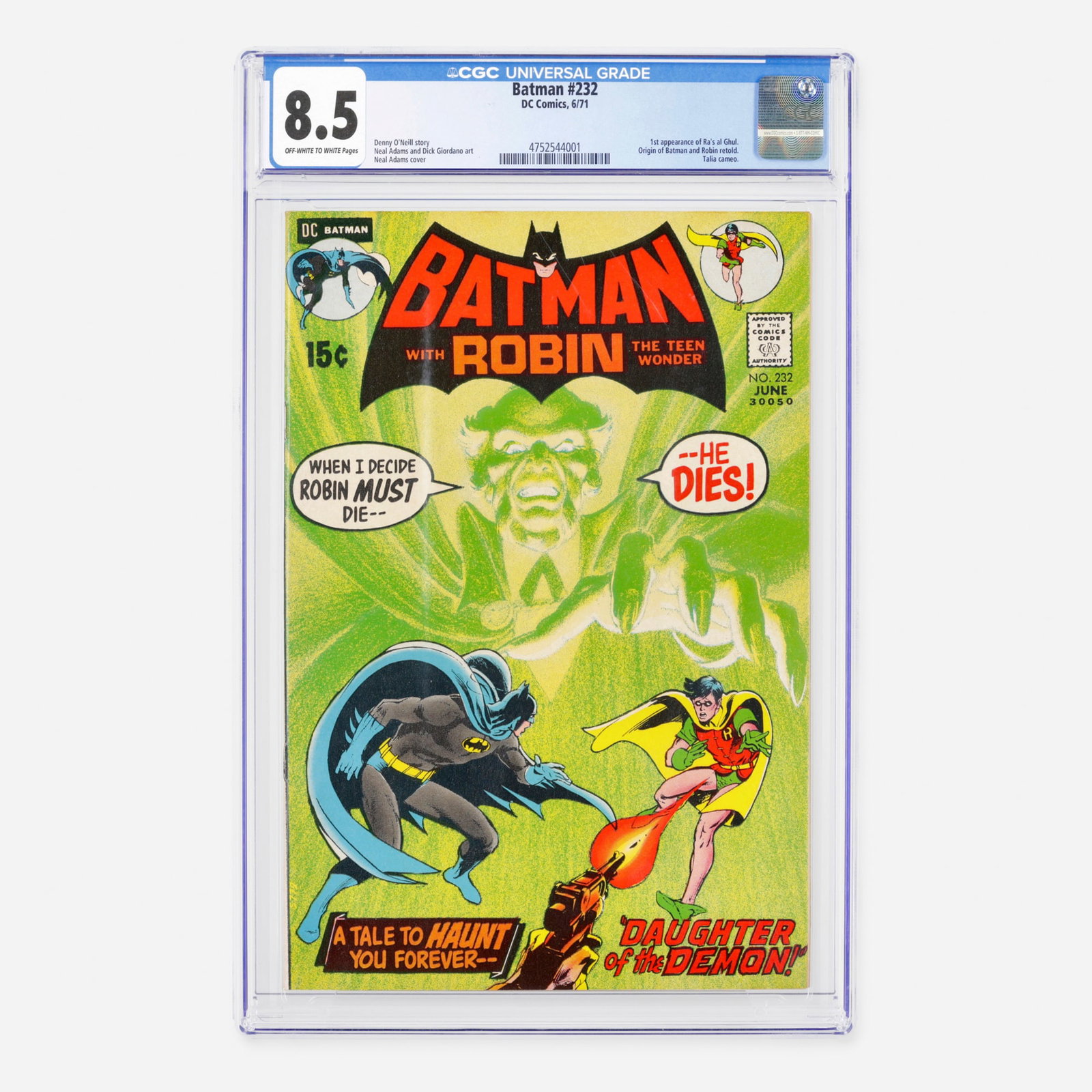 DC Comics Batman #232 CGC 8.5 (1 of 2)