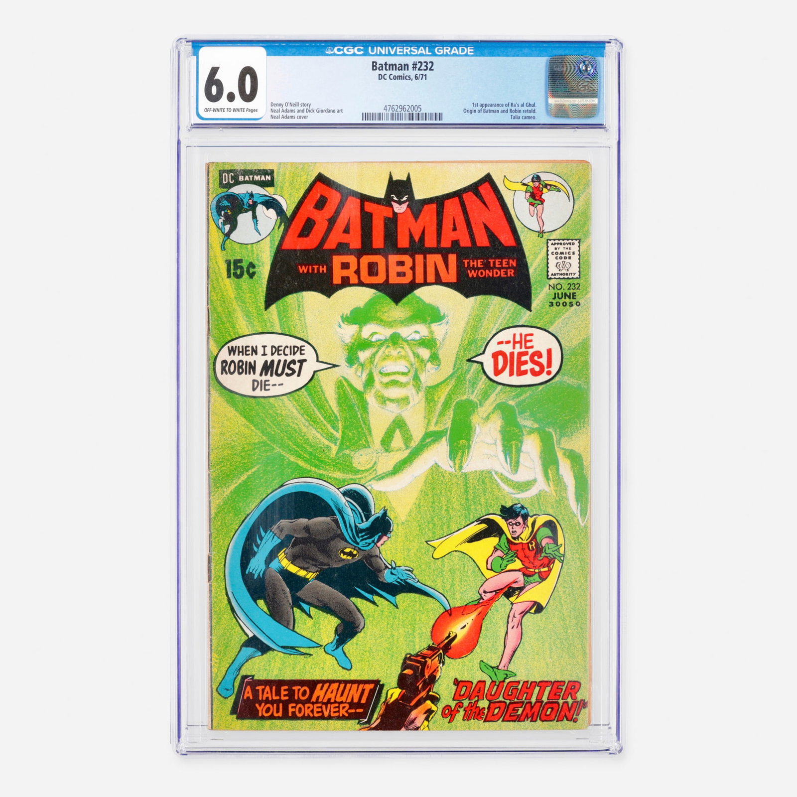 DC Comics Batman #232 CGC 6.0 (1 of 2)