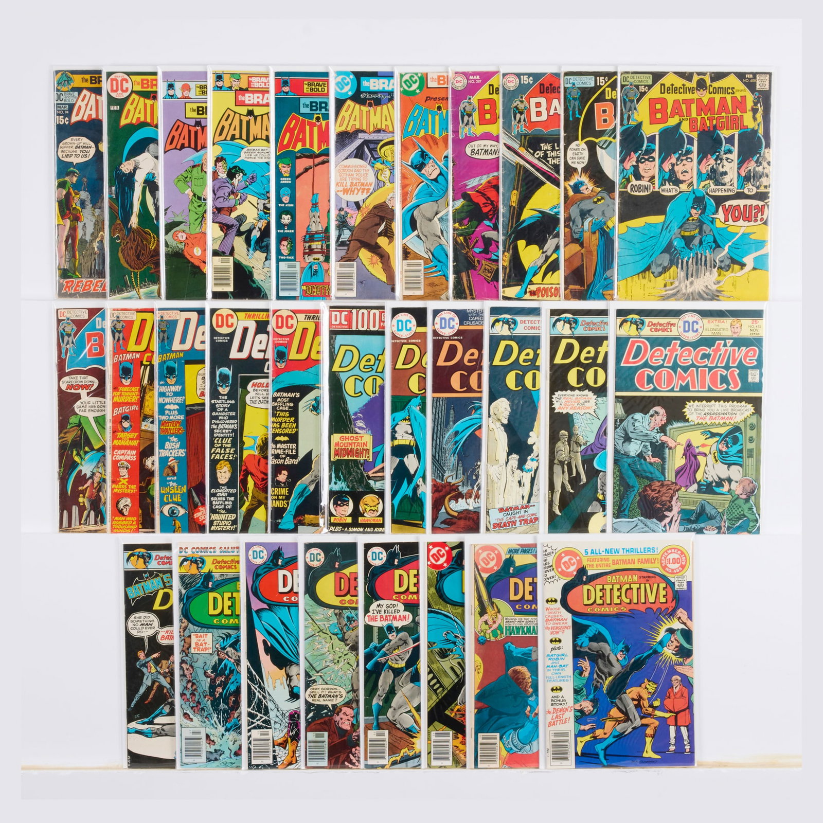 30 DC Comics Brave and the Bold and Detective Comics Group: 30 DC Comics Brave and the Bold and Detective Comics Group USA, 20th Century Group includes: DC Comics Brave and the Bold #94, #105, #125, #129, #130, #156 (Grades range 2.0-4.0); Detective Comics