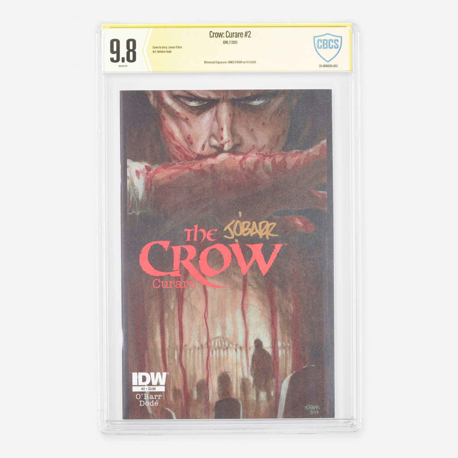 IDW Crow: Curare #2 CBCS 9.8 Signed James O'Barr (1 of 2)