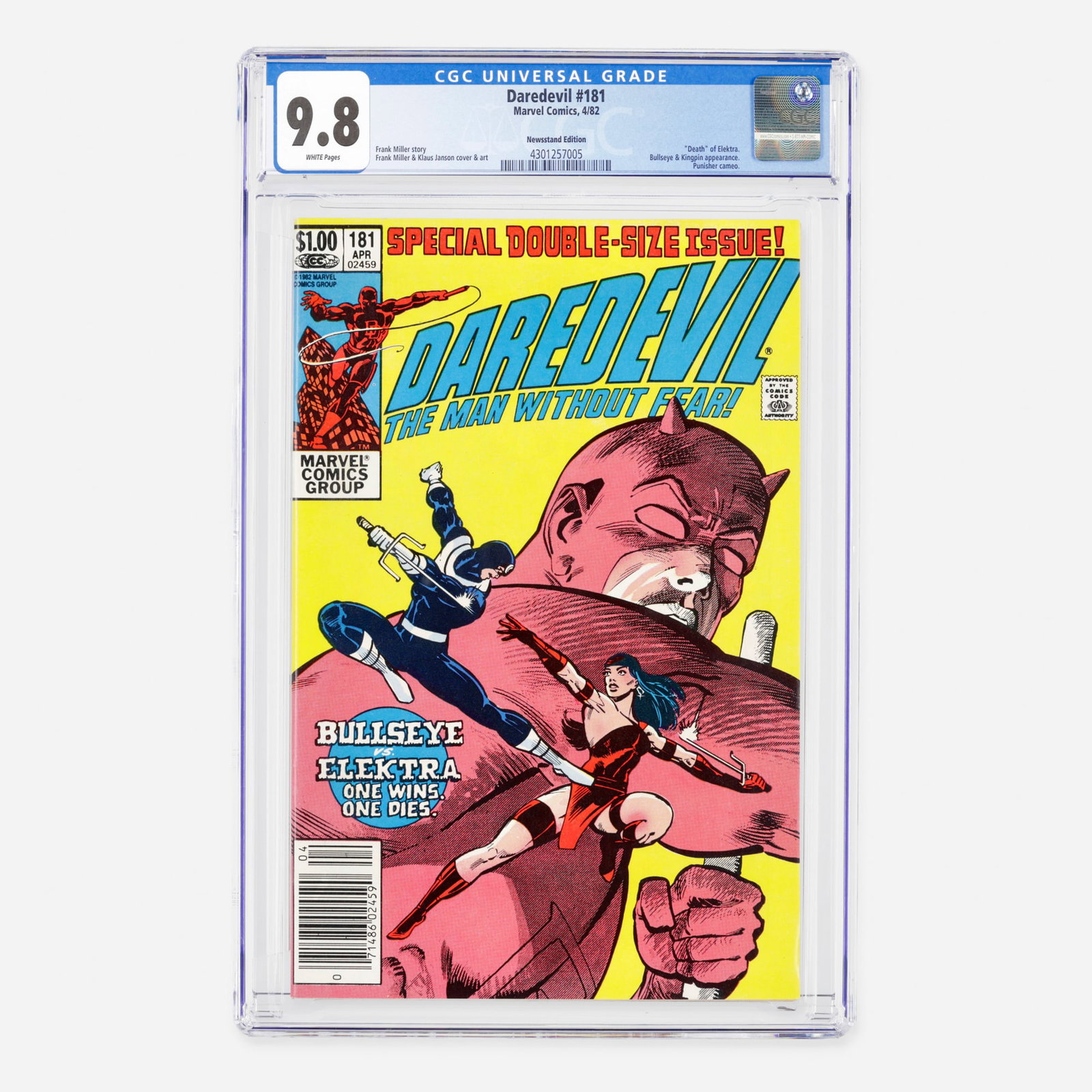 Marvel Comics Daredevil #181 CGC 9.8 Newsstand (1 of 2)