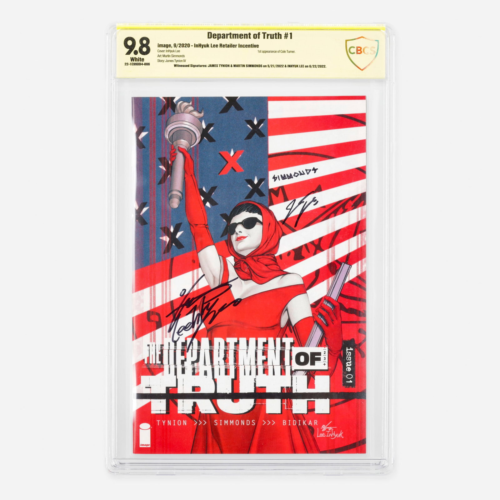 Image Comics Department of Truth #1 InHyuk Lee Retailer Incentive CBCS 9.8 Signed (1 of 2)