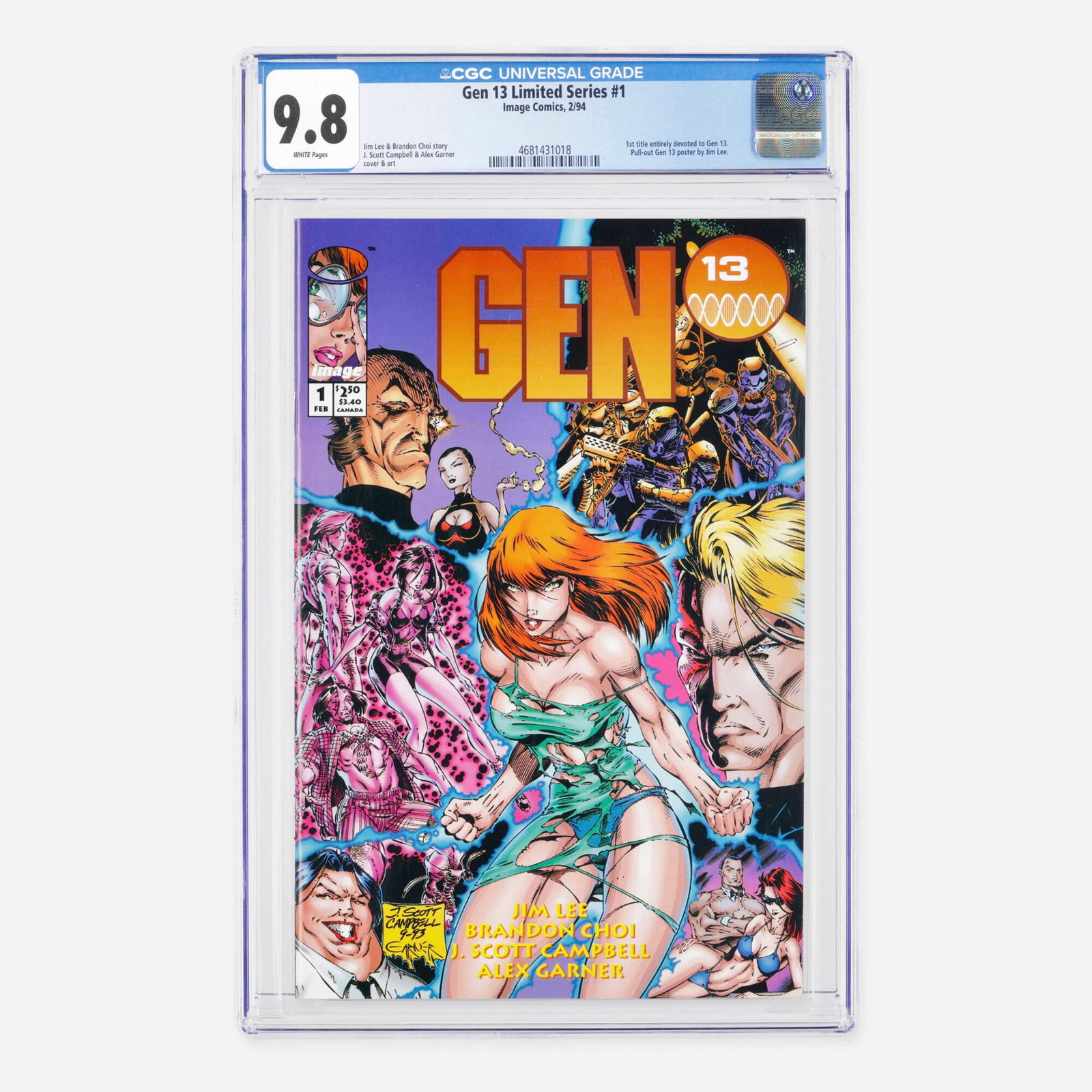 Image Comics Gen 13 Limited Series #1 CGC 9.8 (1 of 2)