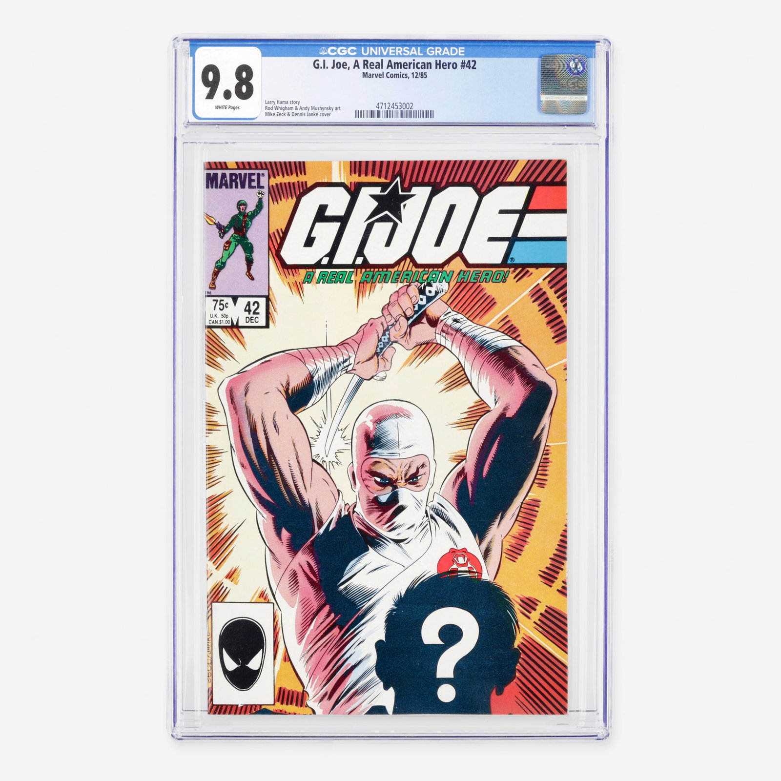 Marvel Comics G.I. Joe, A Real American Hero #42 CGC 9.8 (1 of 2)