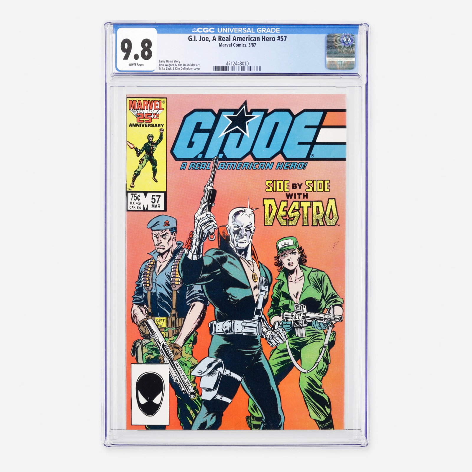 Marvel Comics G.I. Joe, A Real American Hero #57 CGC 9.8 (1 of 2)