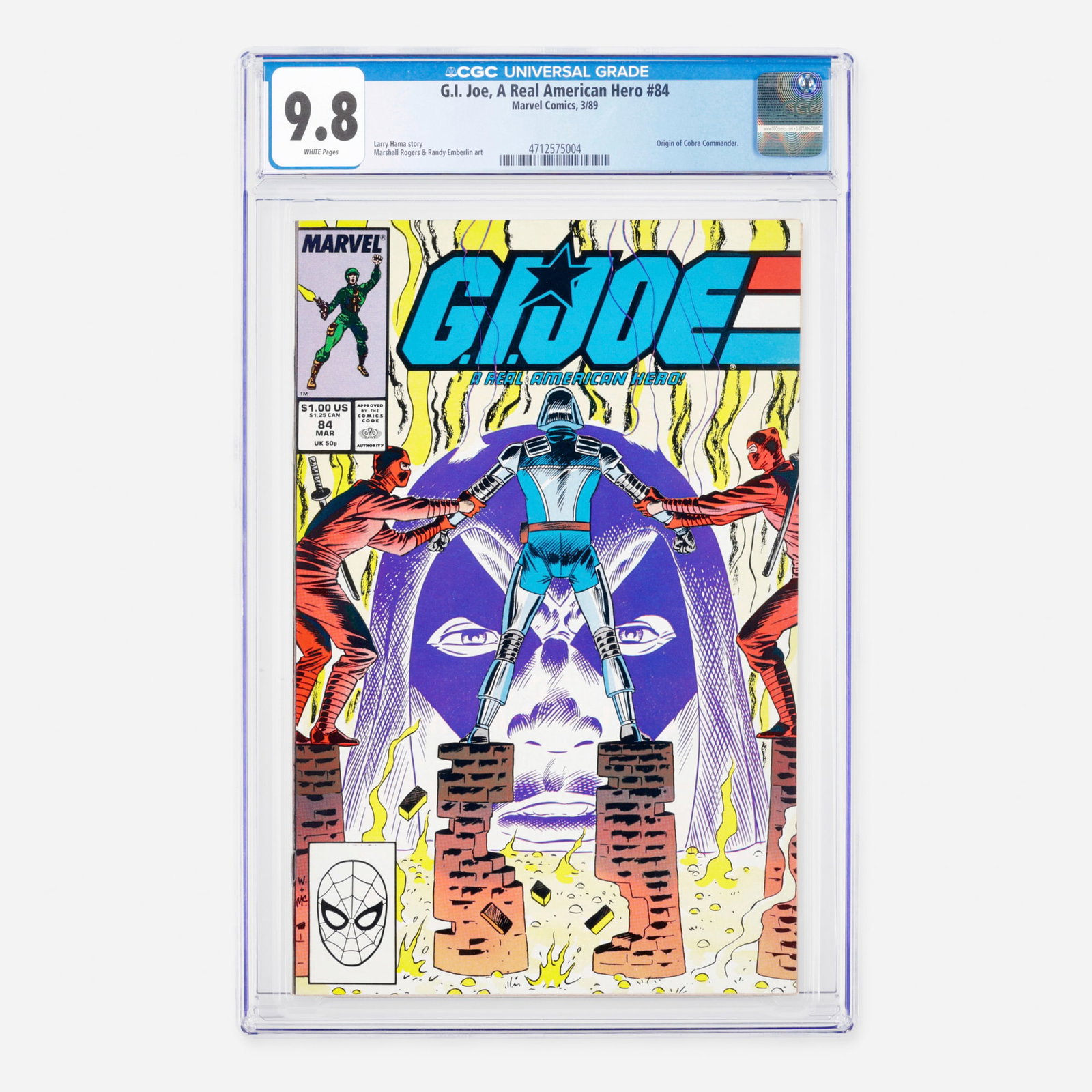 Marvel Comics G.I. Joe, A Real American Hero #84 CGC 9.8 (1 of 2)