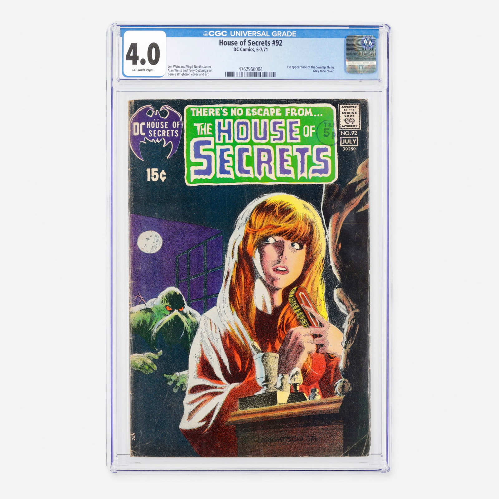 DC Comics House of Secrets #92 CGC 4.0 (1 of 2)
