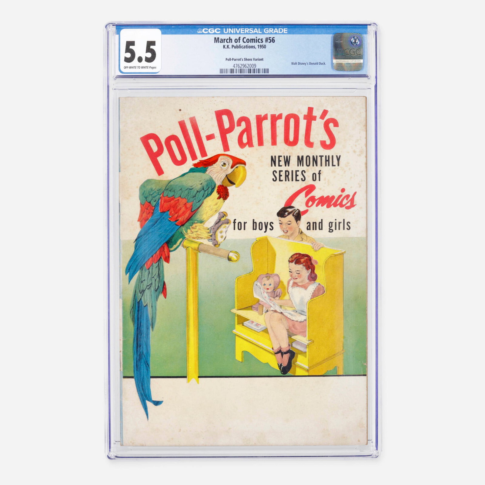 K.K. Publications March of Comics #56 CGC 5.5 Poll-Parrot's Shoes Variant (1 of 2)