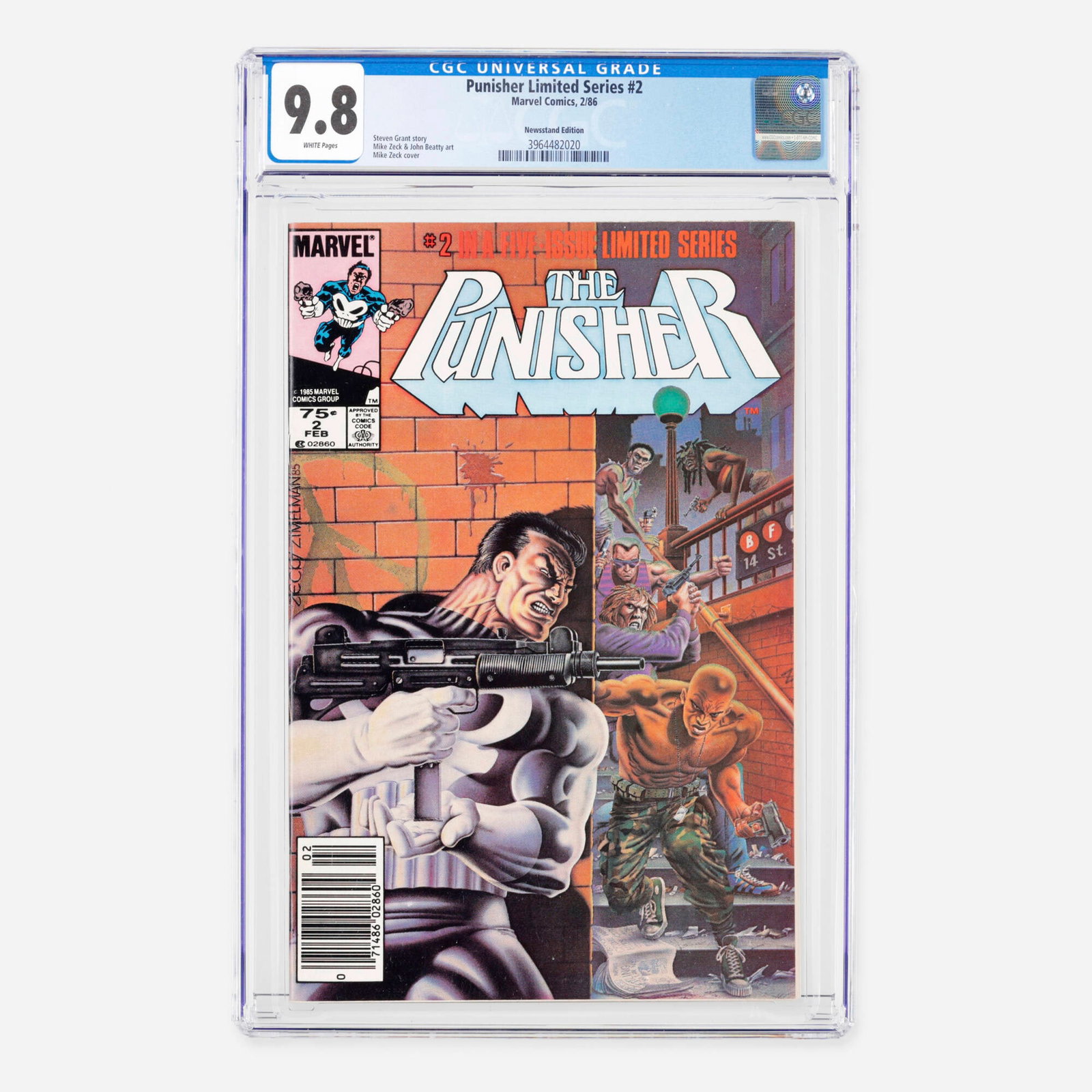 Marvel Comics Punisher Limited Series #2 CGC 9.8 Newsstand (1 of 2)