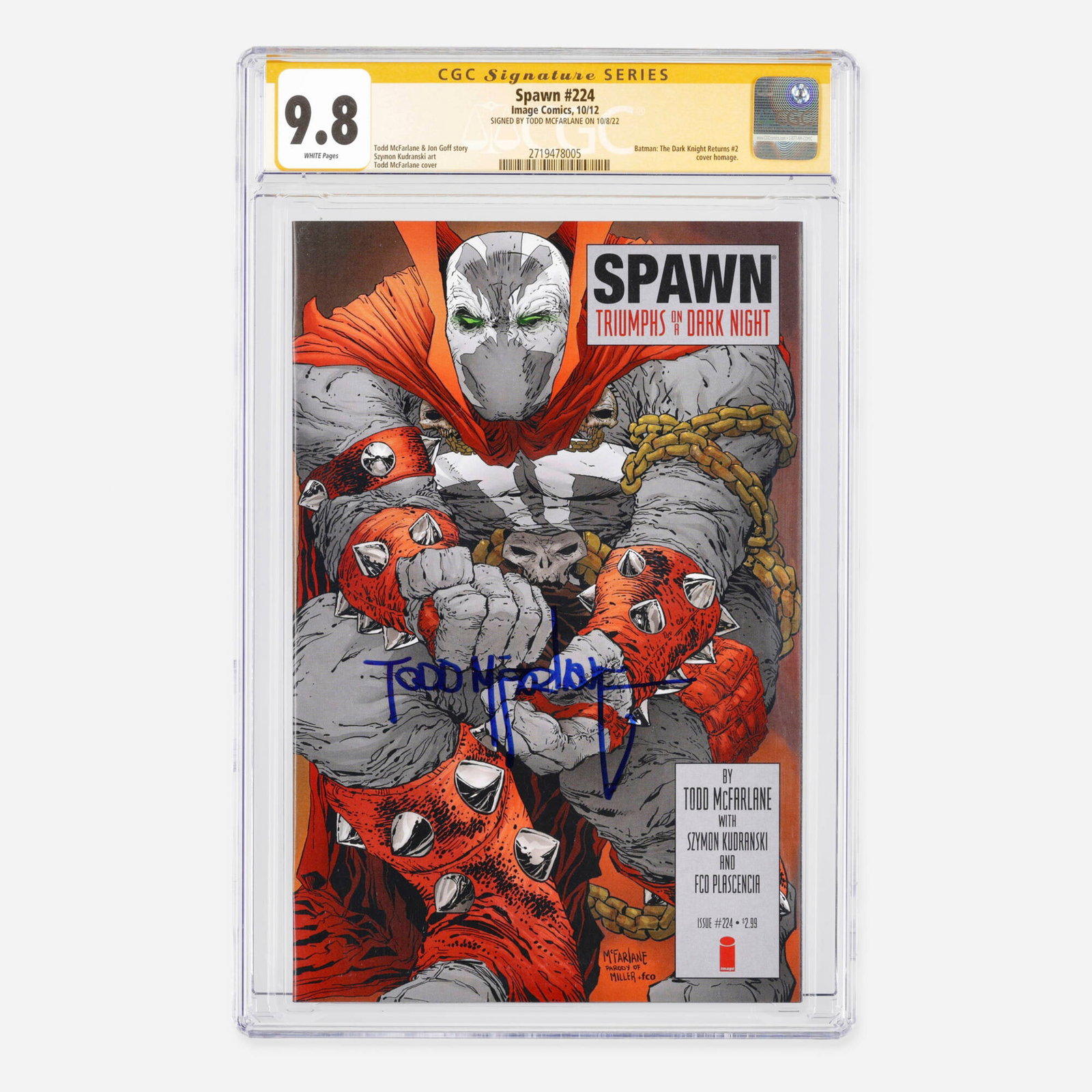 Image Comics Spawn #224 CGC 9.8 Signature Series Todd McFarlane (1 of 2)