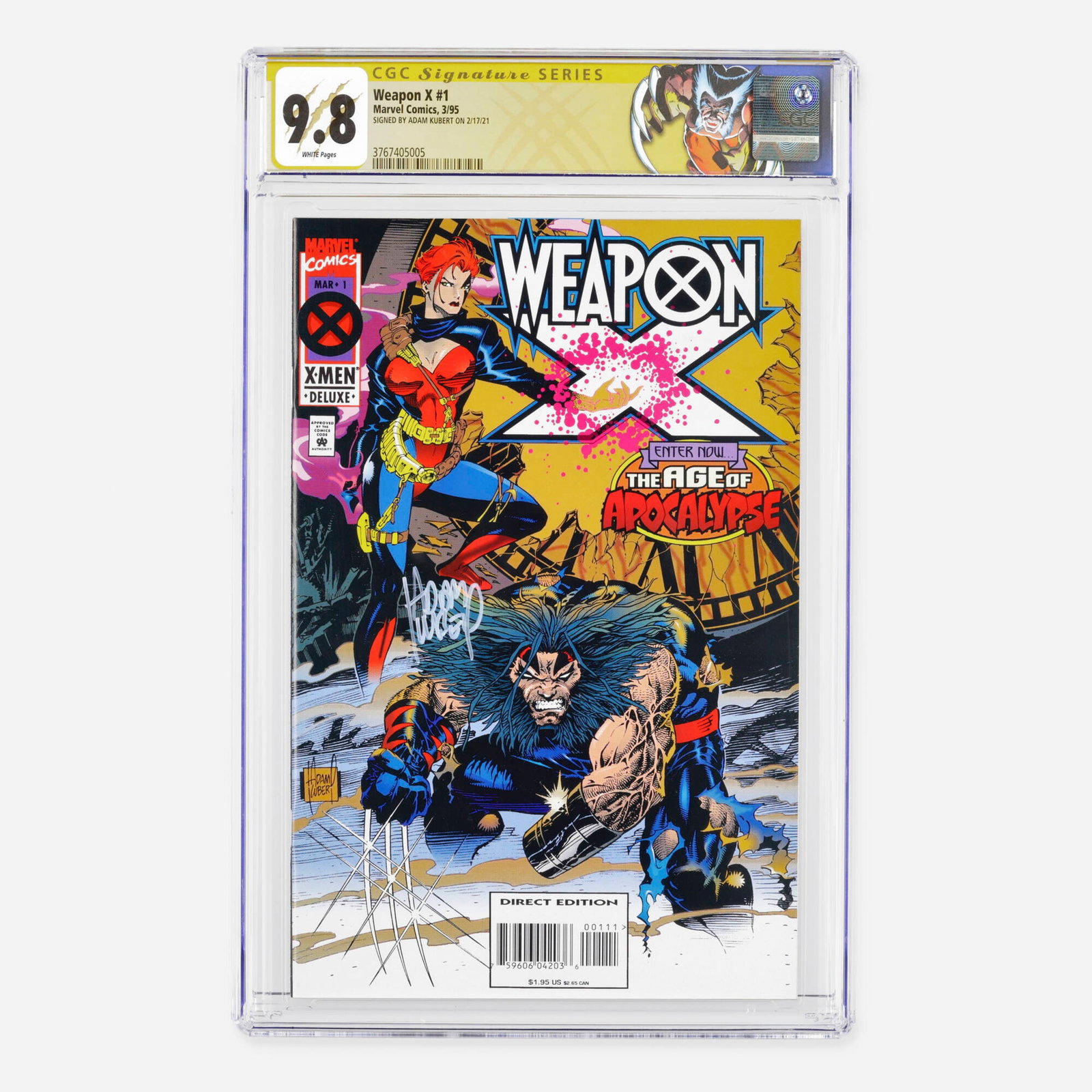 Marvel Comics Weapon X #1 CGC 9.8 Signature Series Adam Kubert (1 of 2)
