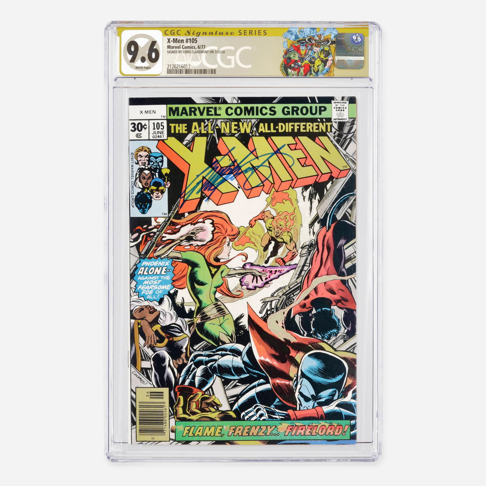 Marvel Comics X-Men #105 CGC 9.6 Signature Series Chris Claremont (1 of 2)