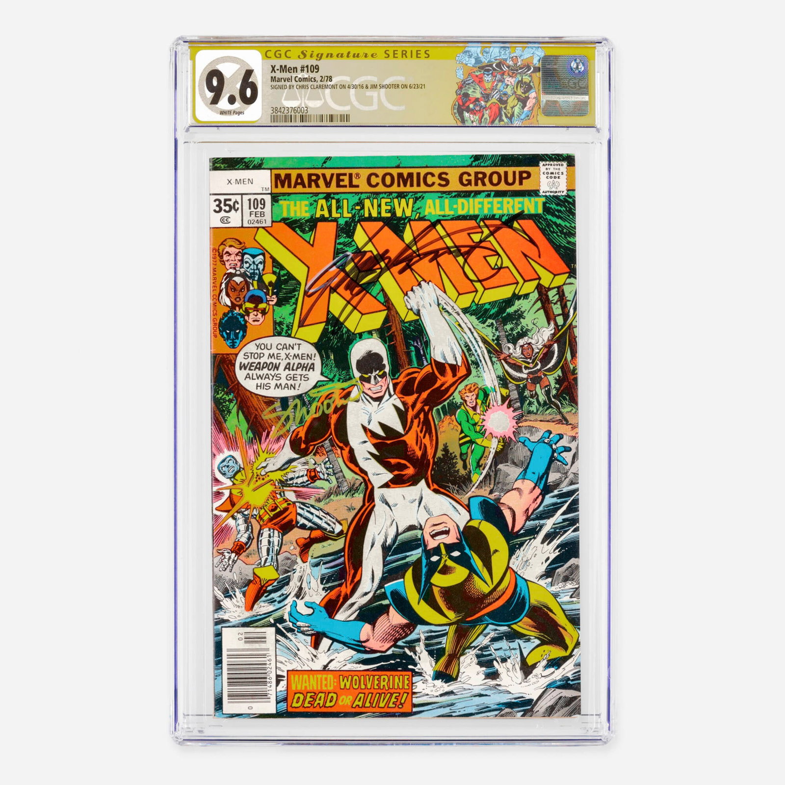 Marvel Comics X-Men #109 CGC 9.6 Signature Series Chris Claremont and Jim Shooter (1 of 2)