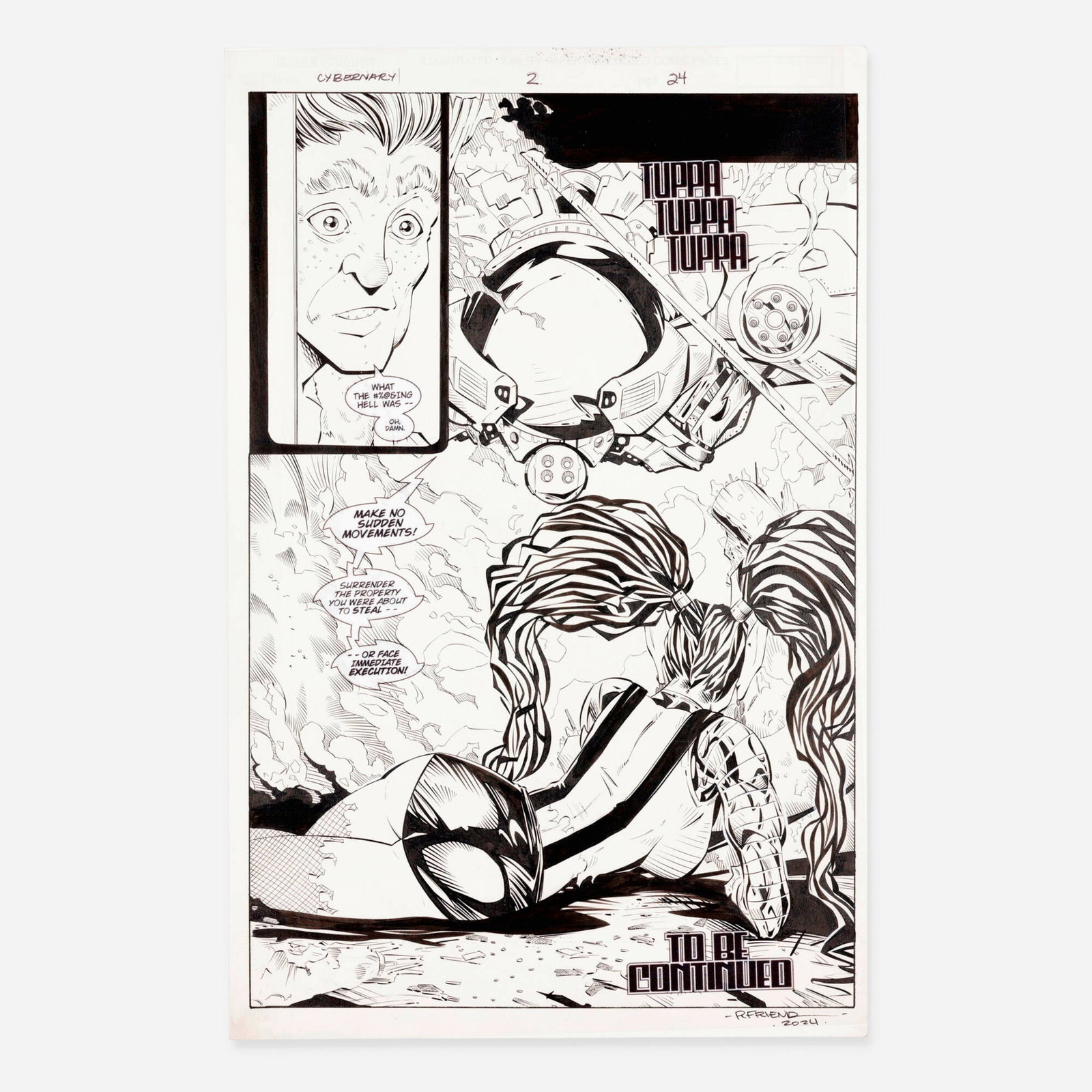 Jeff Rebner and Richard Friend, Cybernary #2 Story Page 24 Original Art (Image Comics, 1995) (1 of 1)