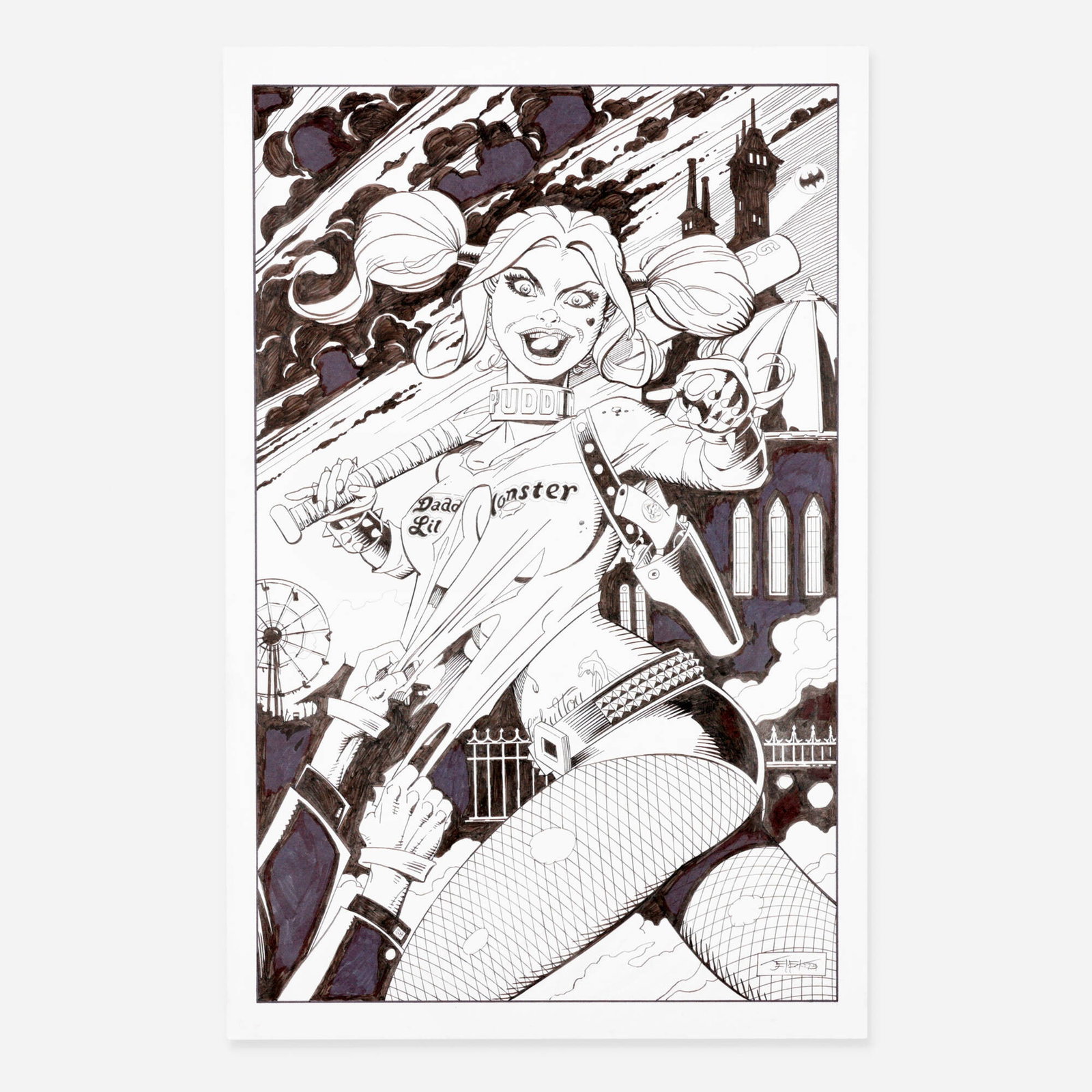 Val Semeiks, Harley Quinn Illustration Original Art (2024) (1 of 1)