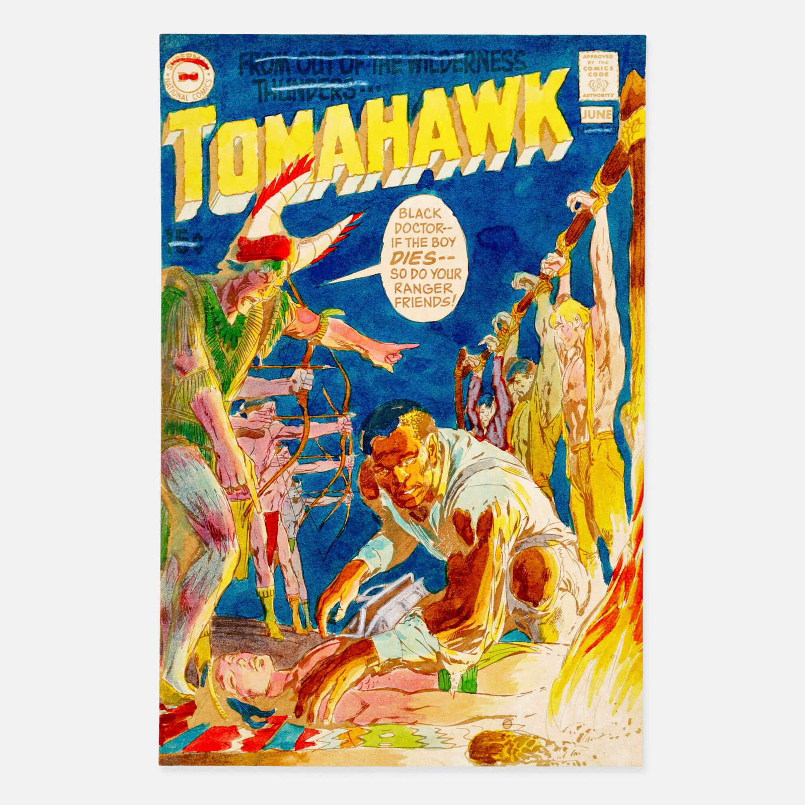Tomahawk #128 Cover Color Guide Original Art (DC Comics, 1970) (1 of 1)