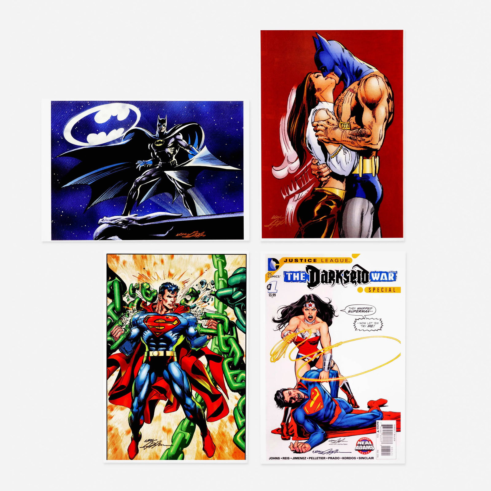 Neal Adams, Group of 4 Signed DC Comics Prints (1 of 1)