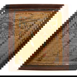 “Dulce Est Pro Patria Mori: A framed Civil war document listing the privates and officers of Company A, 32 Regiment, Ohio Infantry. This document, dated August 27th, 1861, provides a glimpse at the men that fought during the Civ