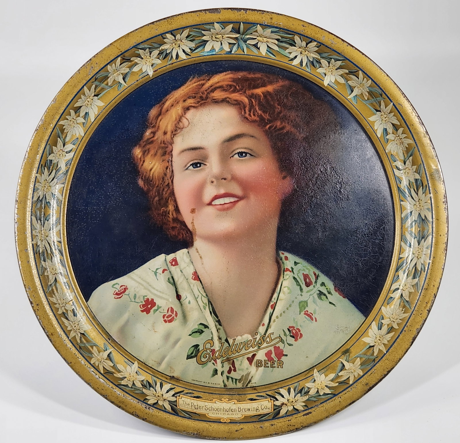 PETER SCHOENFOGEN BREWING CO. EDELWEISS BEER TRAY (1 of 4)
