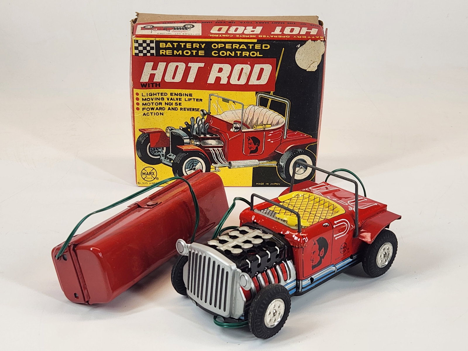 MARX TIN BATTERY OP R/C HOT ROD W/ BOX (1 of 4)