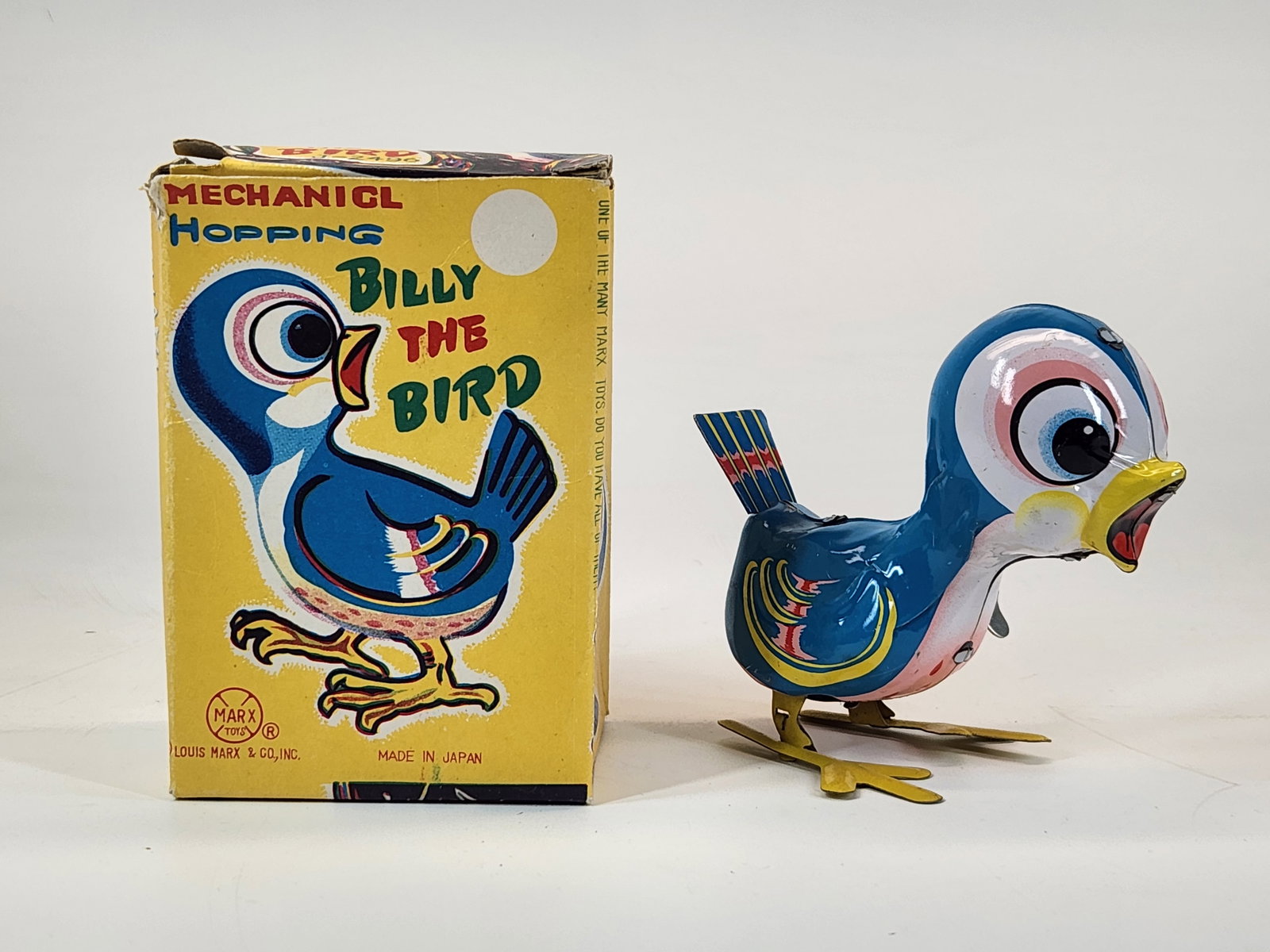 MARX TIN WIND UP HOPPING BILLY THE BIRD W/ BOX (1 of 4)