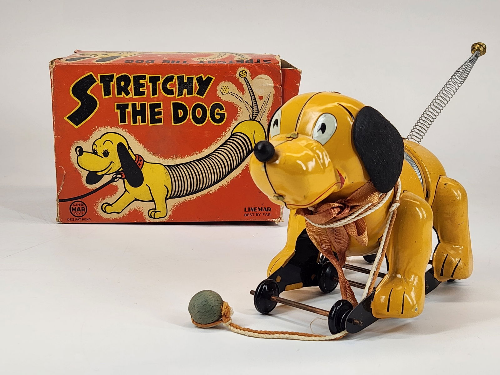 LINE MAR TIN LITHO STRETCHY THE DOG W/ BOX (1 of 4)