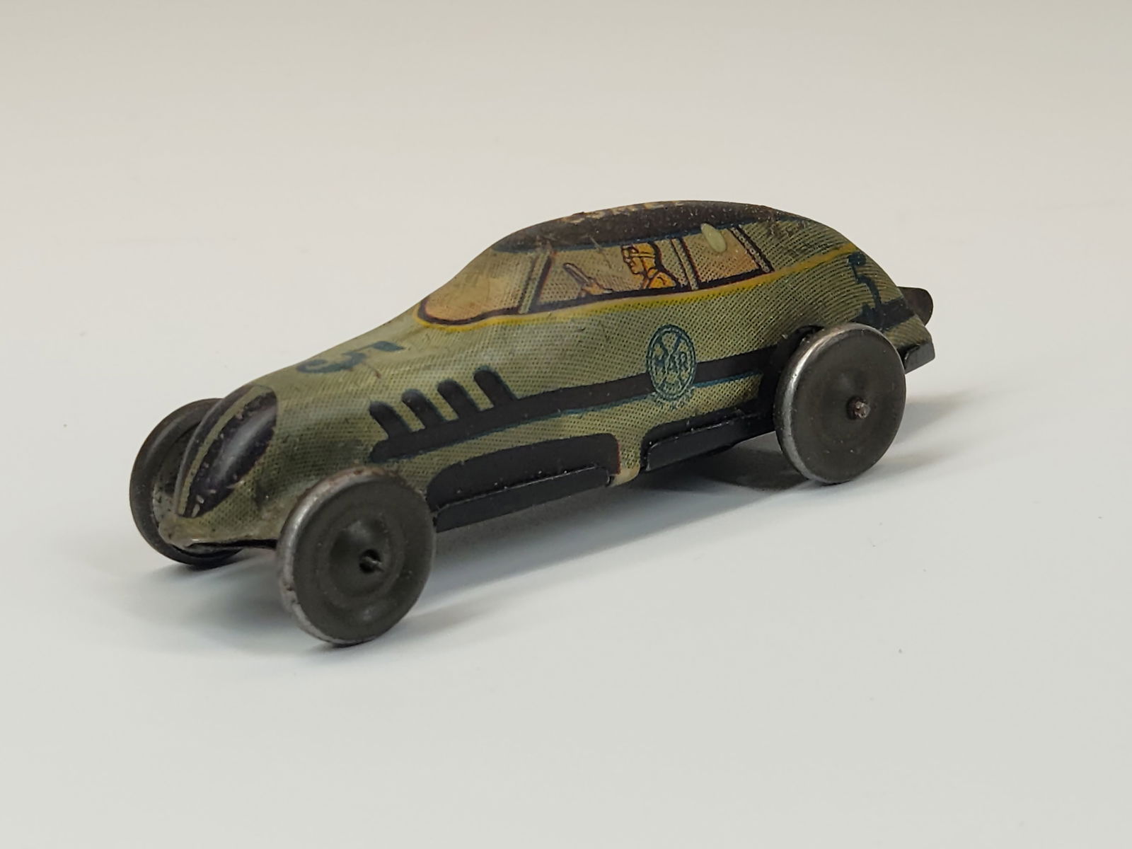 VINTAGE MARX TIN LITHO WIND UP RACE CAR - COMET: REMAINS IN GOOD CONDITION, SHOWING SOME TYPICAL USAGE WEAR. UNTESTED.