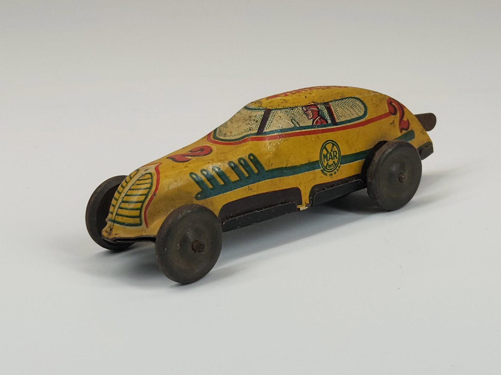 VINTAGE MARX TIN LITHO WIND UP RACE CAR - ARROW (1 of 4)